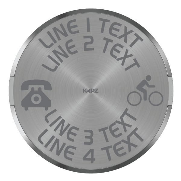 Boltless Titanium - Double-Icon Headset Cap - view 2 by KAPZ