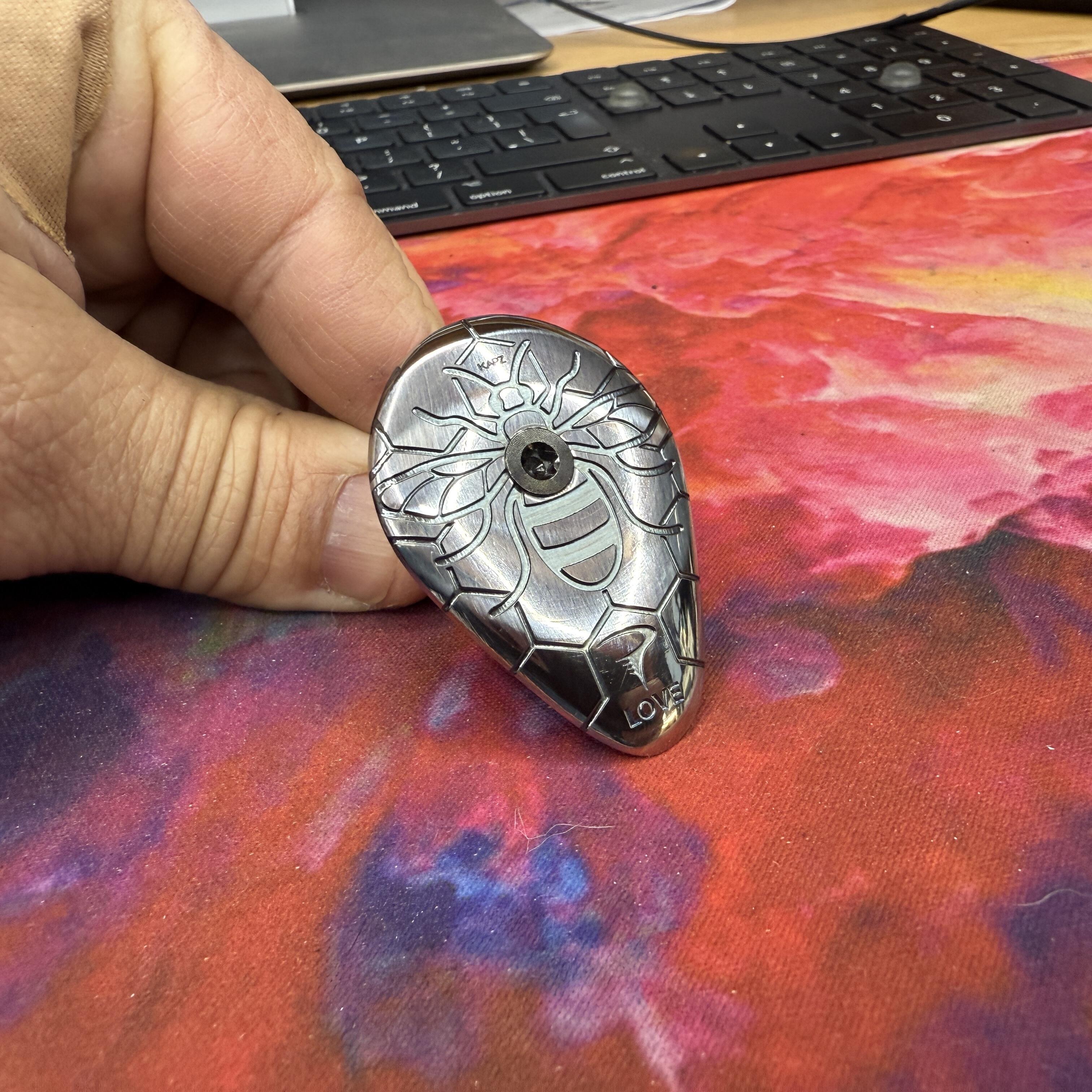 Pinarello Most 3D Printed Titanium Headset Cap - view 71 by KAPZ