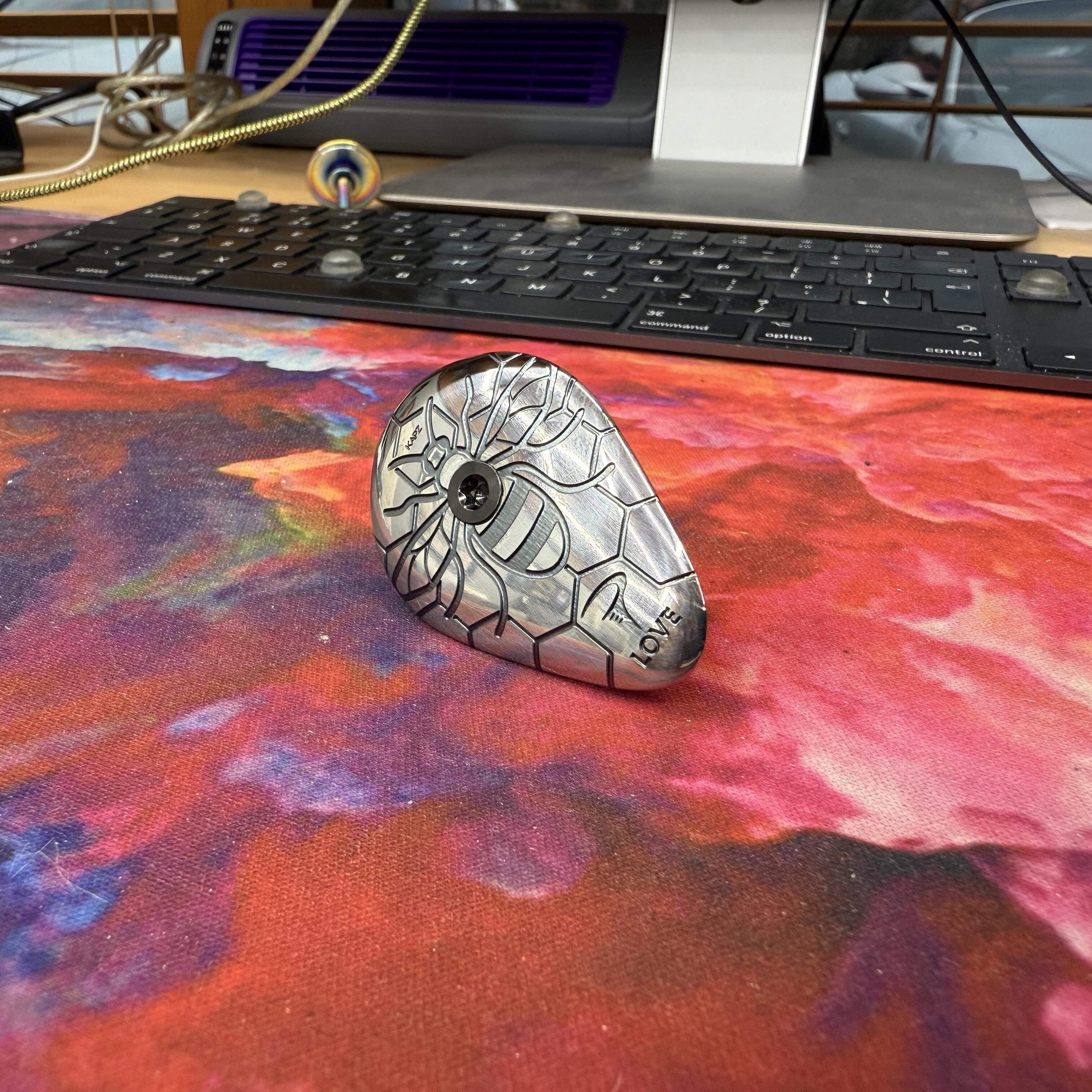 Pinarello Most 3D Printed Titanium Headset Cap - view 72 by KAPZ