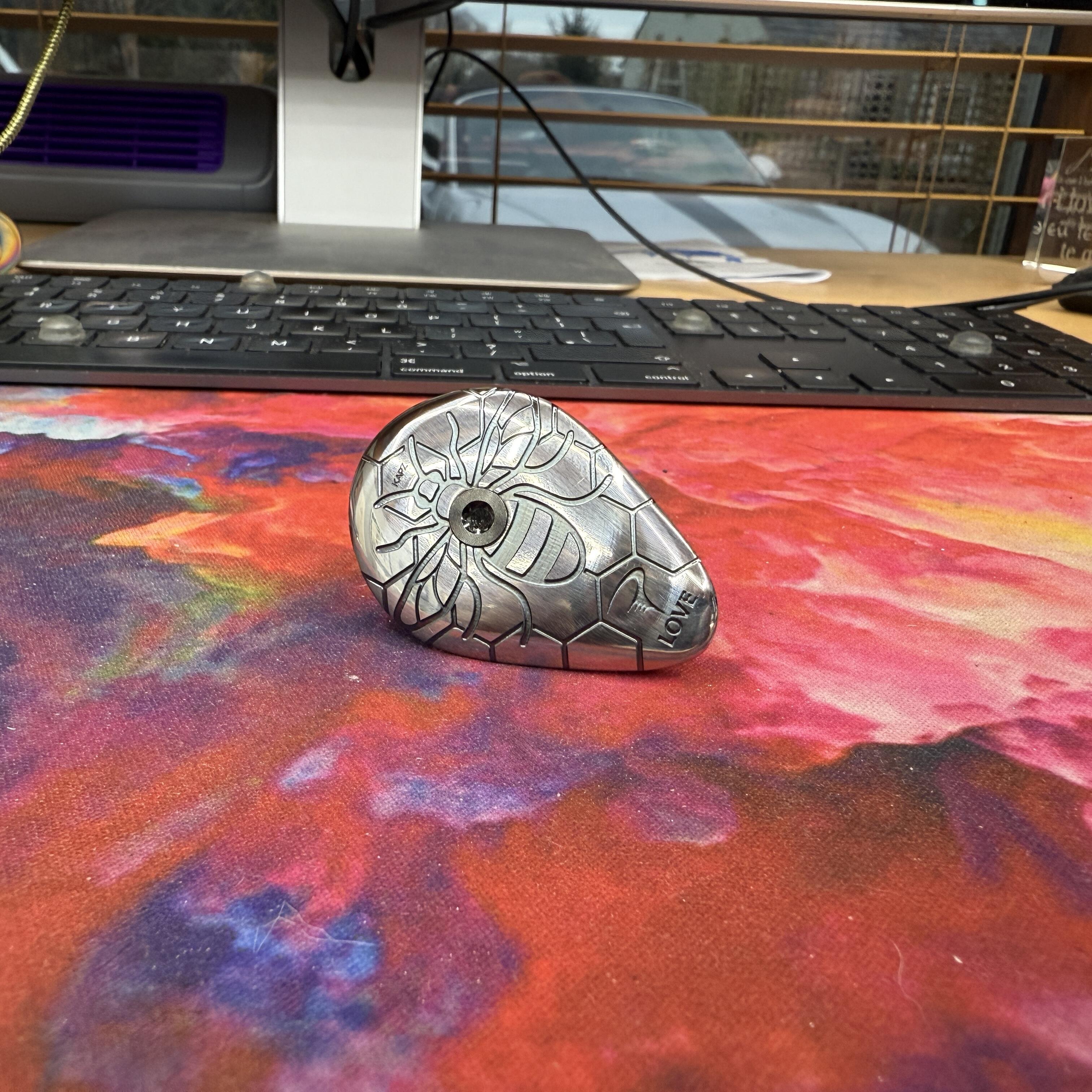 Pinarello Most 3D Printed Titanium Headset Cap - view 73 by KAPZ