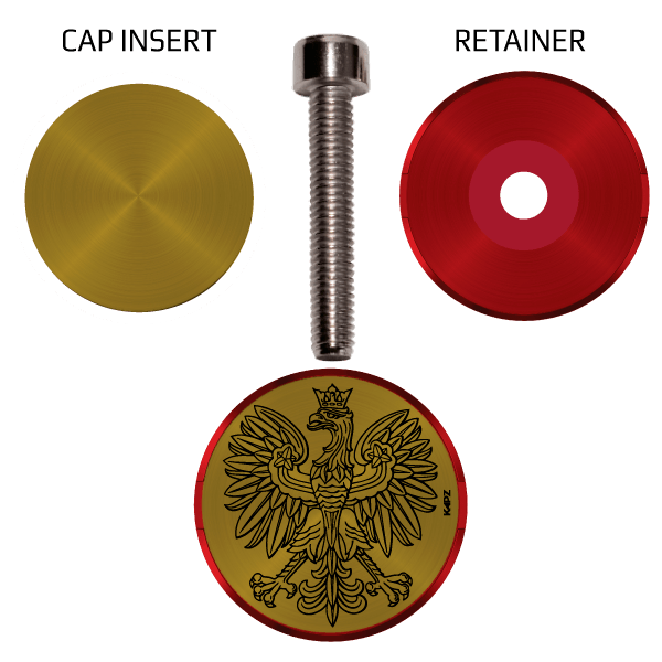 Boltless Titanium - Single-Icon Headset Cap - view 8 by KAPZ
