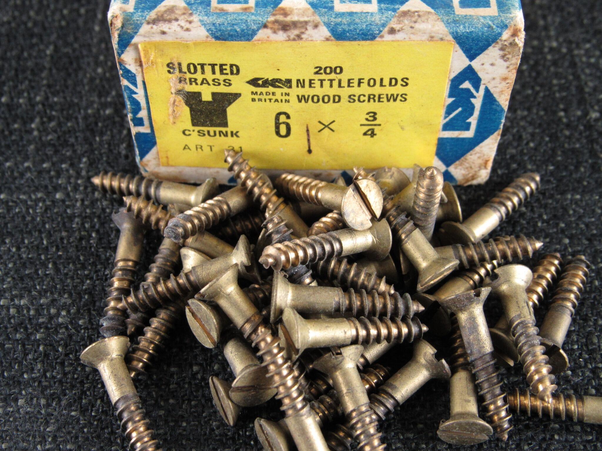 6 x 3/4 Brass CSK