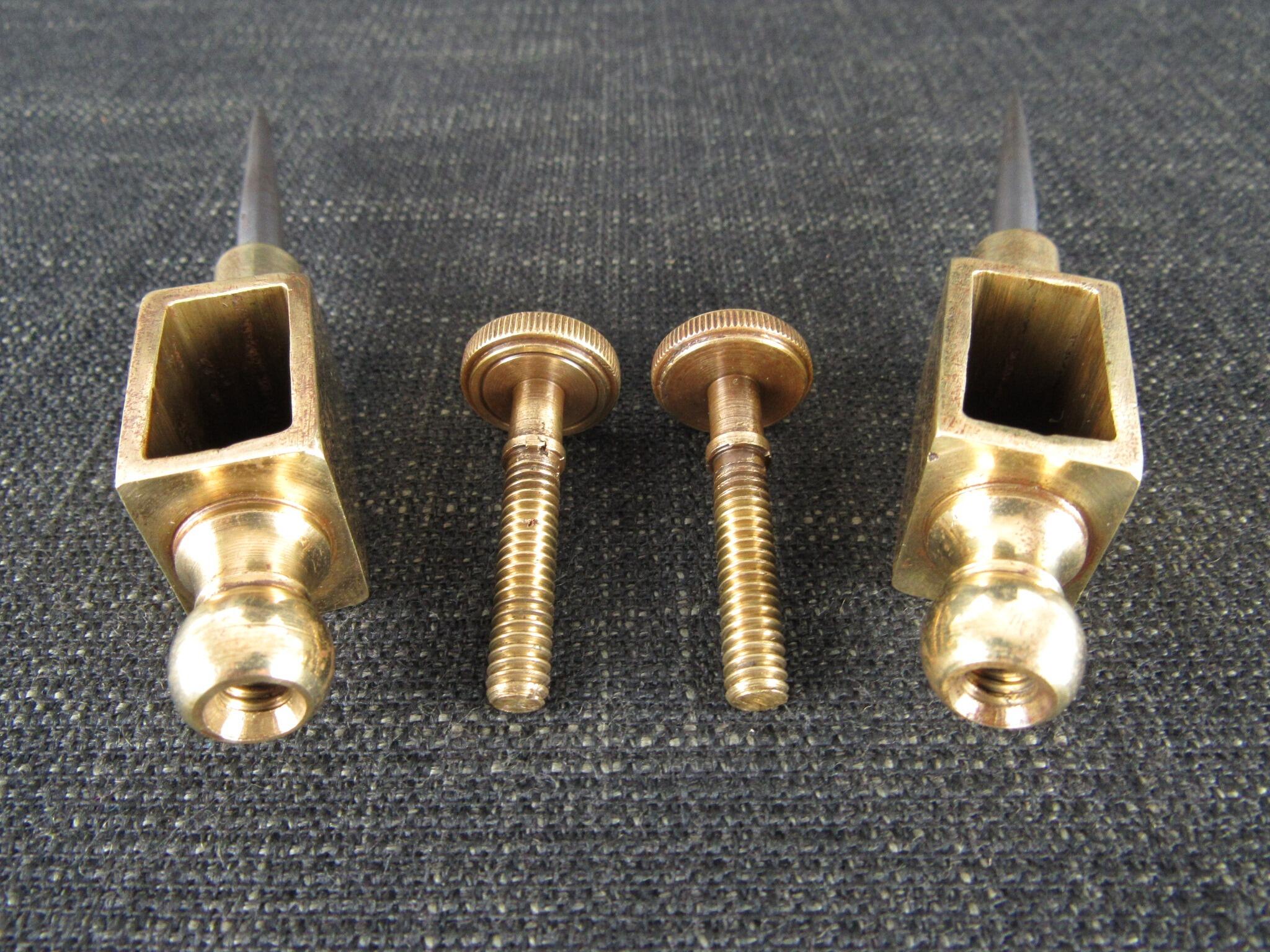 Brass Trammels or Trammel Heads with Steel Points