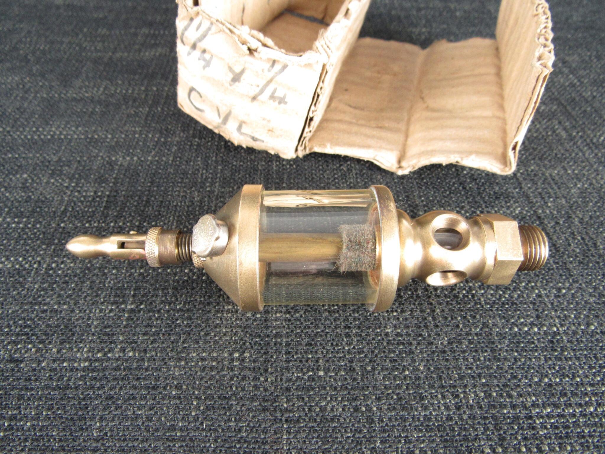 Vintage Brass Drip Feed Lubricator - New Old Stock
