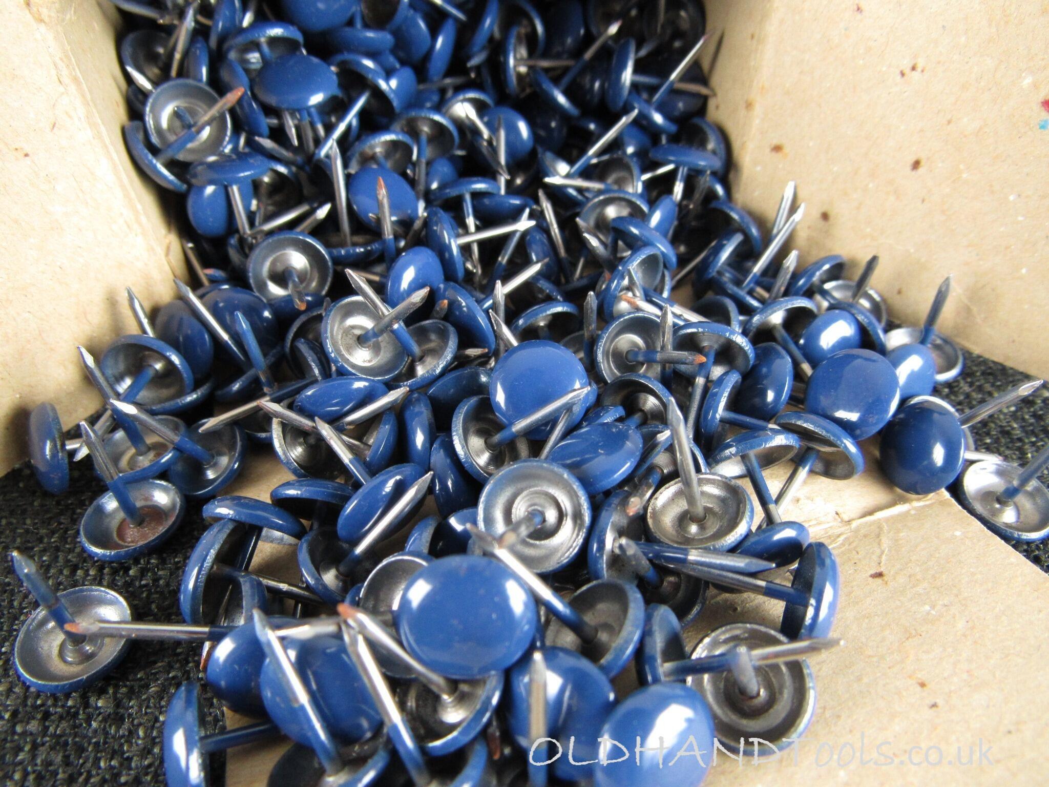 F BRAND Vintage Upholstery Nails - HG25 Enamelled Blue