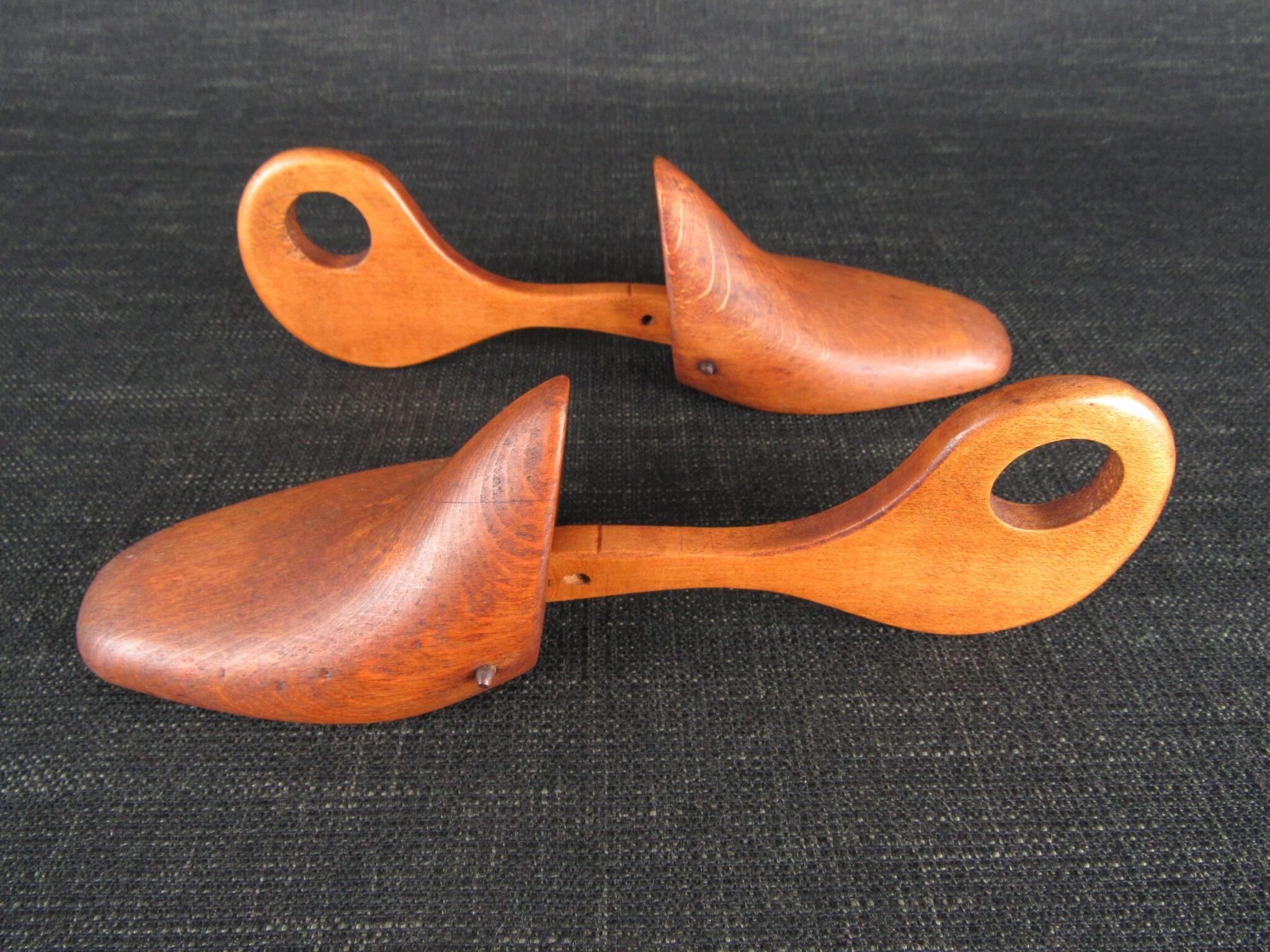Pair of Unusual Wooden Shoe Trees or Keepers - Shoe Lasts