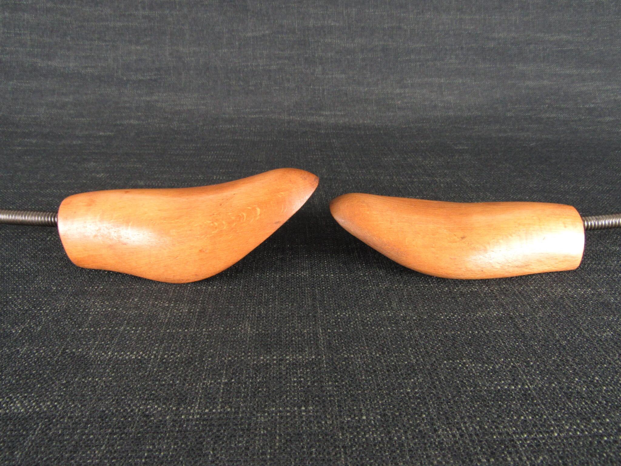 Two Vintage Wooden Shoe Trees or Keepers
