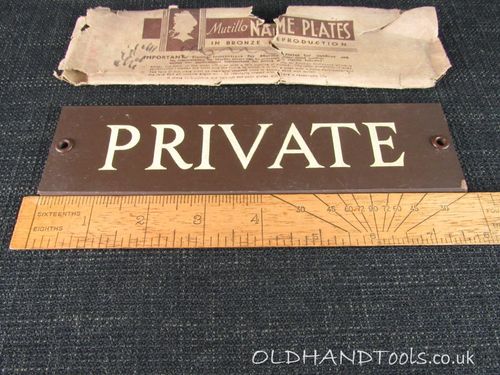 Vintage PRIVATE Name Plate by Murillo - Bronze Reproduction