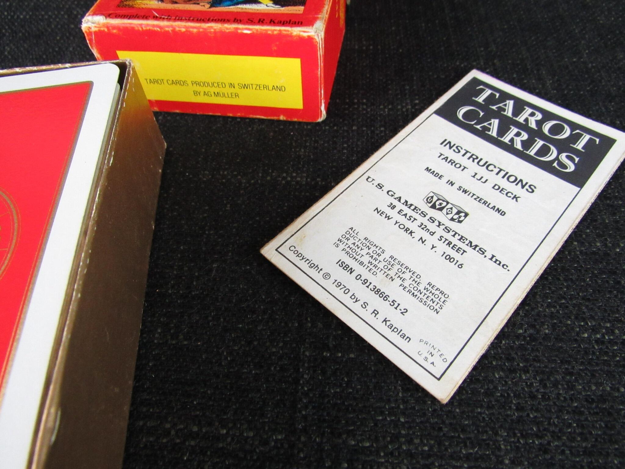 Vintage Pack of 1JJ Swiss Tarot Cards by AG MULLER