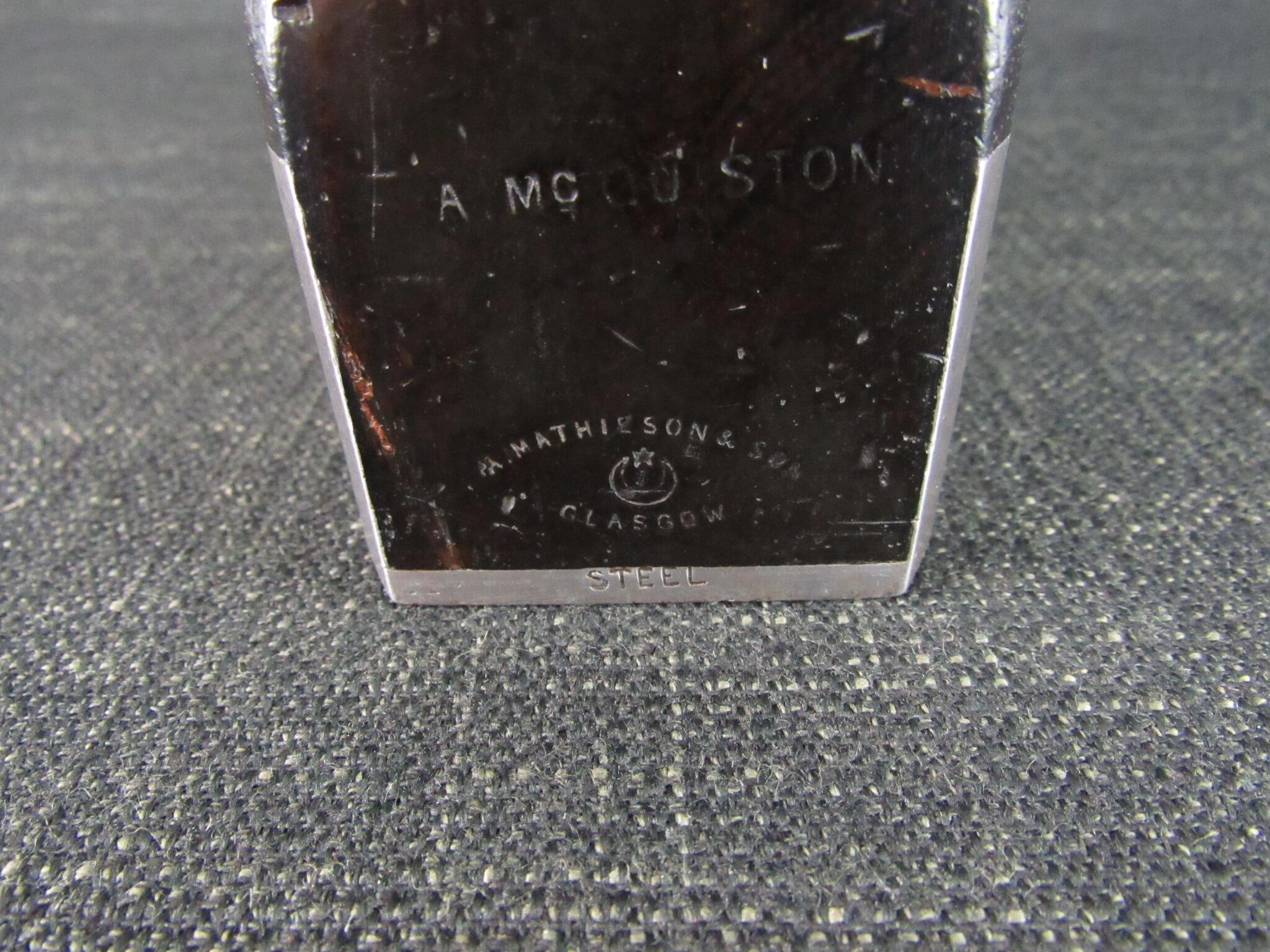MATHIESON Dovetailed Infill Smoothing Plane with Closed Handle - Made by NORRIS