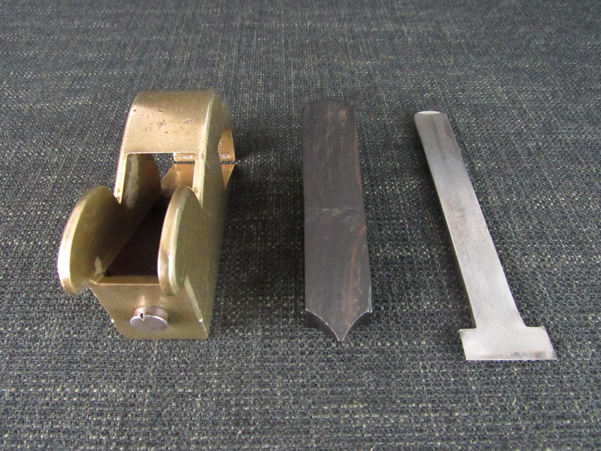 Brass or Gunmetal Bullnose Plane with Ebony Wedge