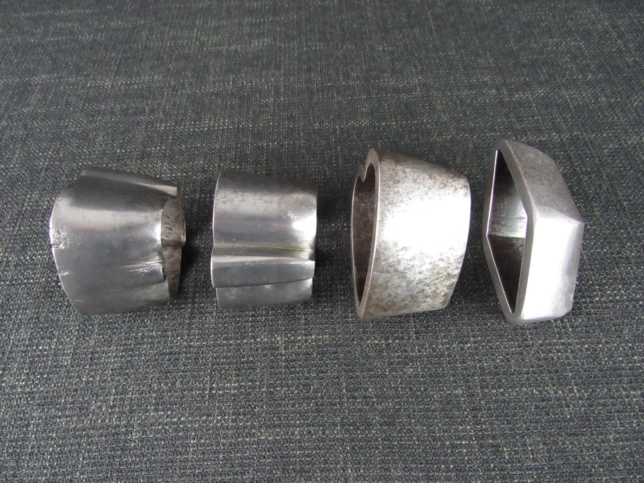 4 Vintage Leather Cutting Dies or Punches - Card Suits