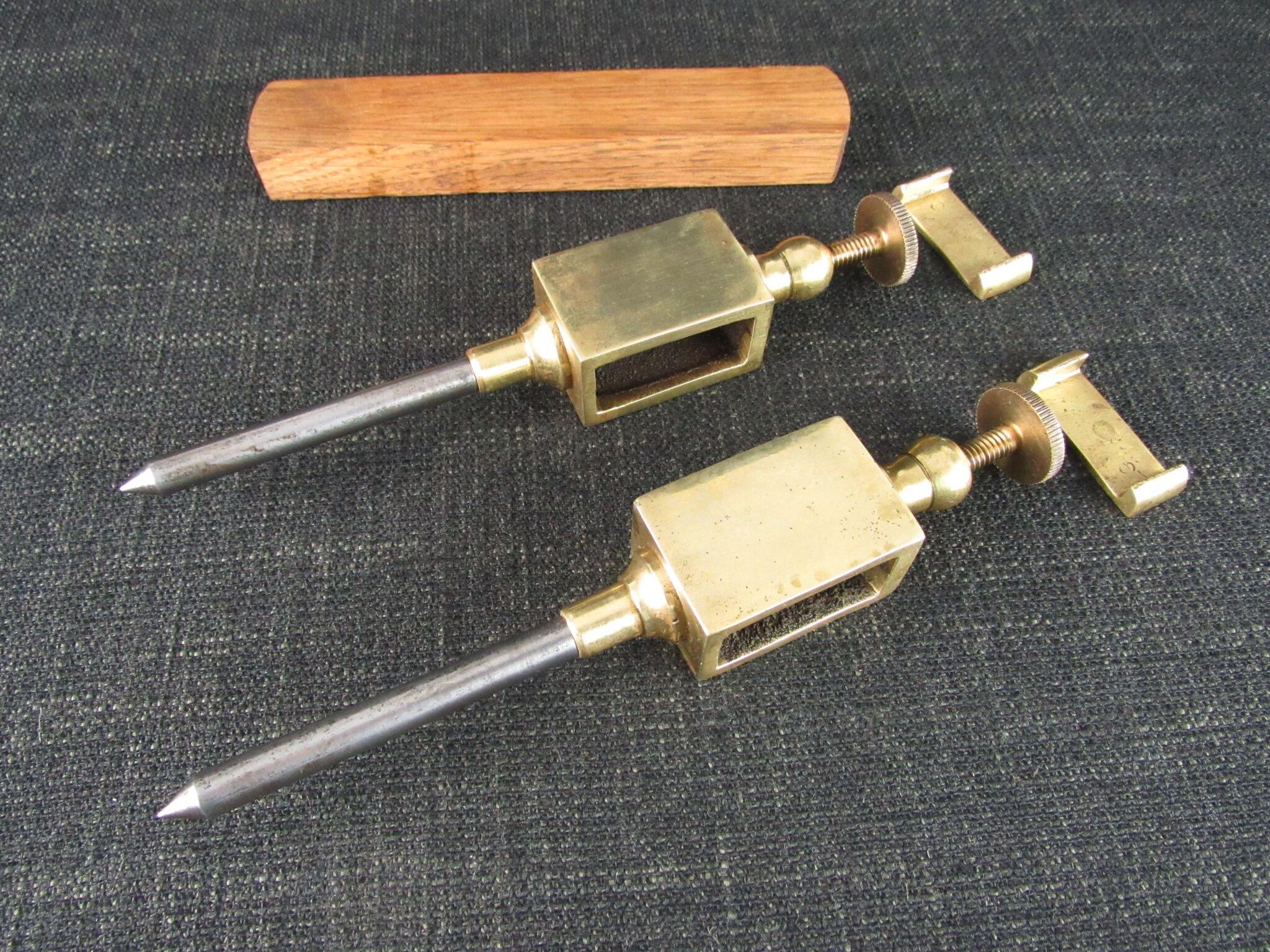 Brass Trammel Heads with Steel Points