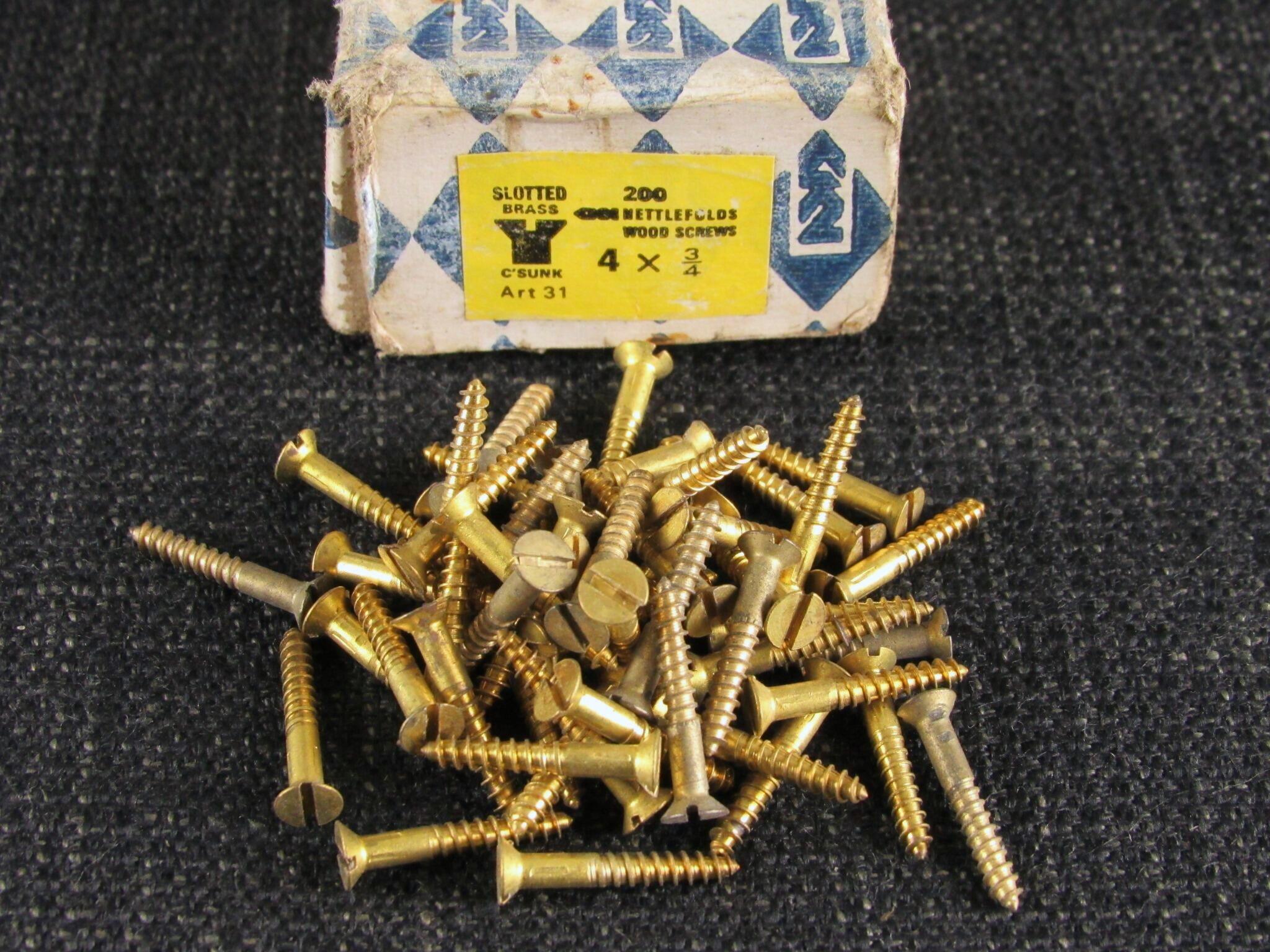4 x 3/4 Brass CSK
