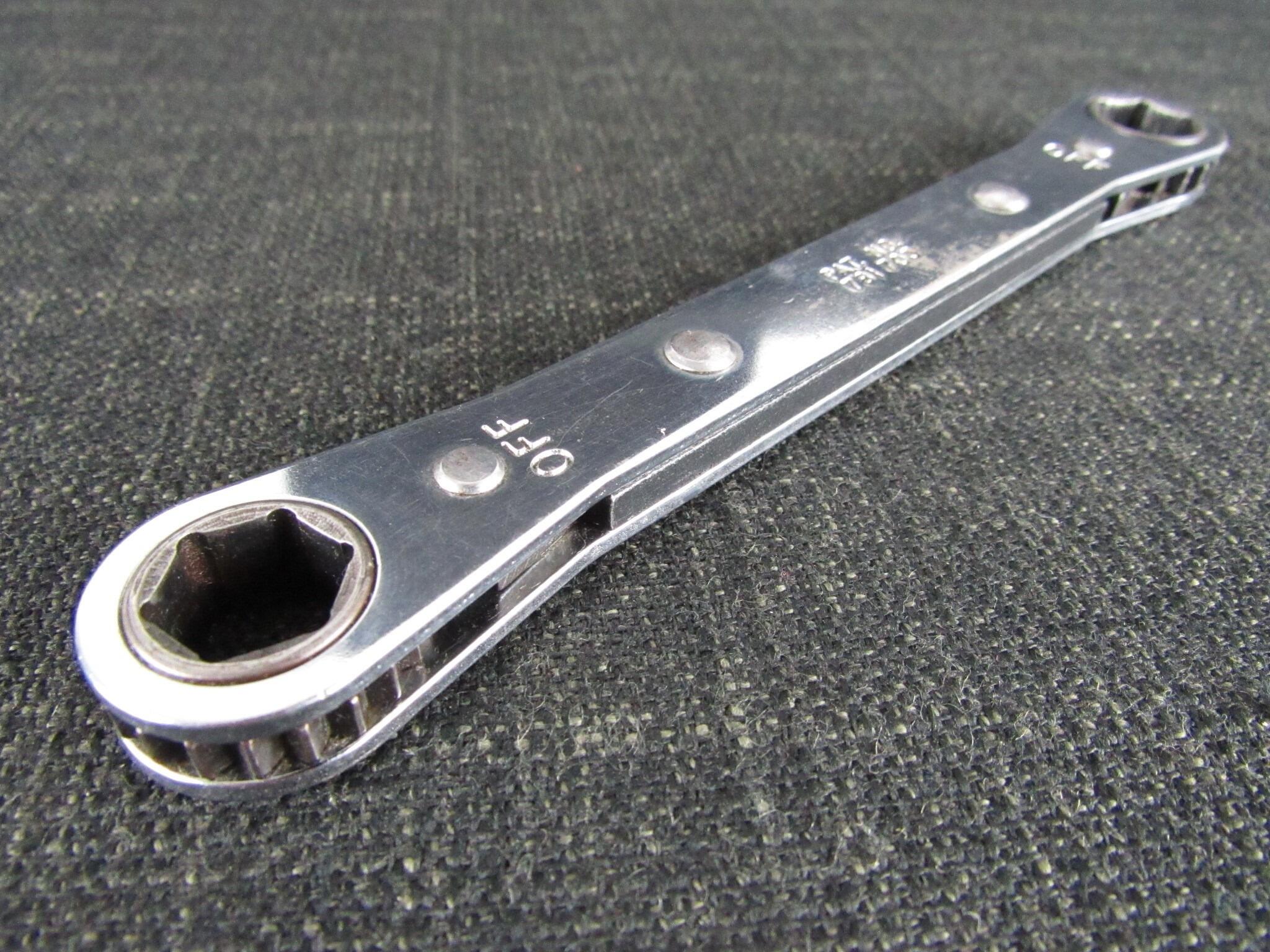 SNAP ON R1618S Patent Spline Ratcheting Box Wrench - 1/2 & 9/16 inch - Made in Canada