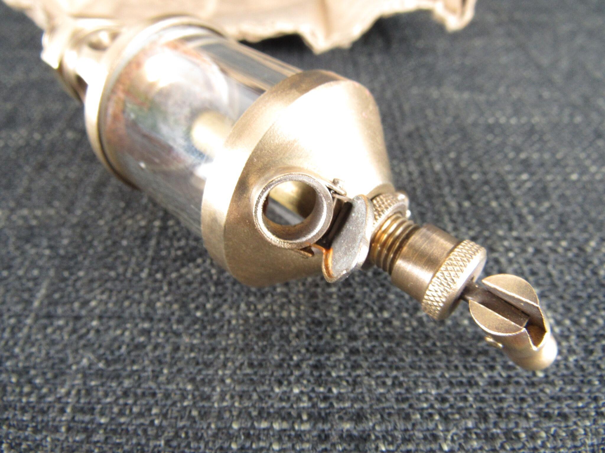 Brass Drip Feed Lubricator - New Old Stock