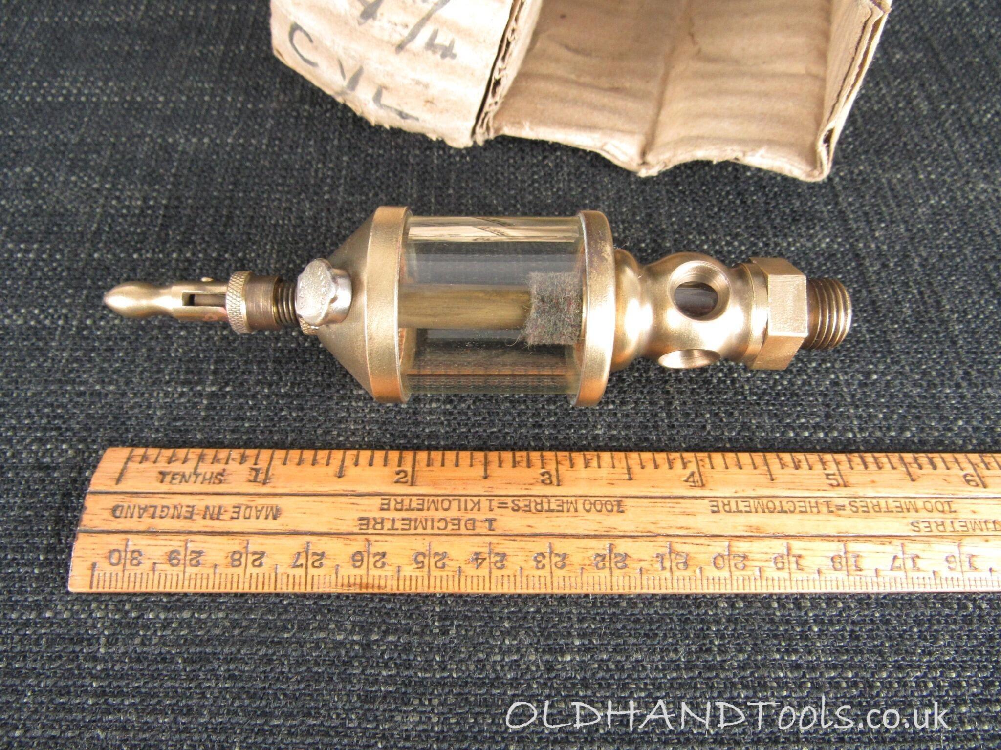 Vintage Brass Drip Feed Lubricator - New Old Stock