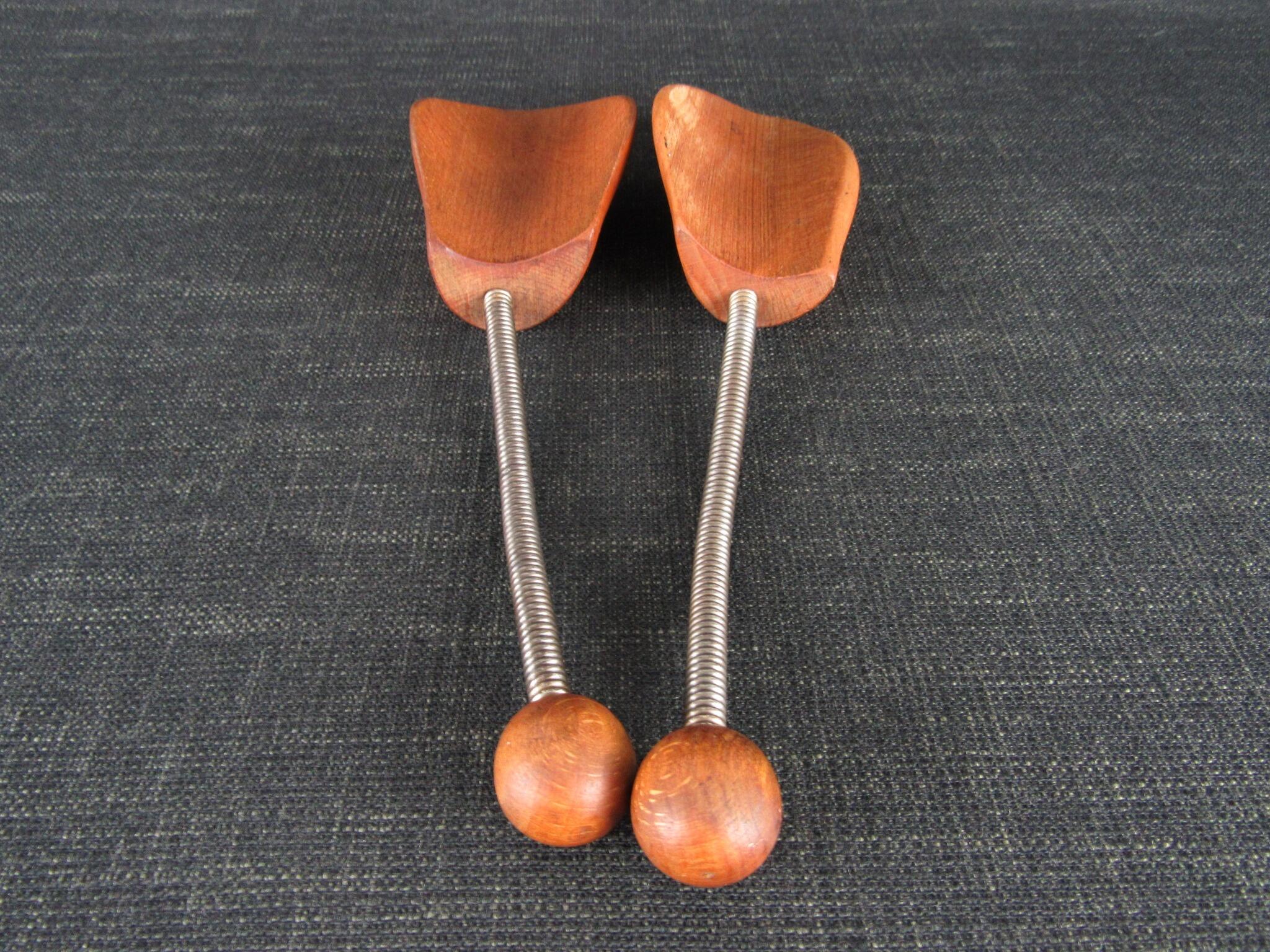 Two Vintage Wooden Shoe Trees or Keepers