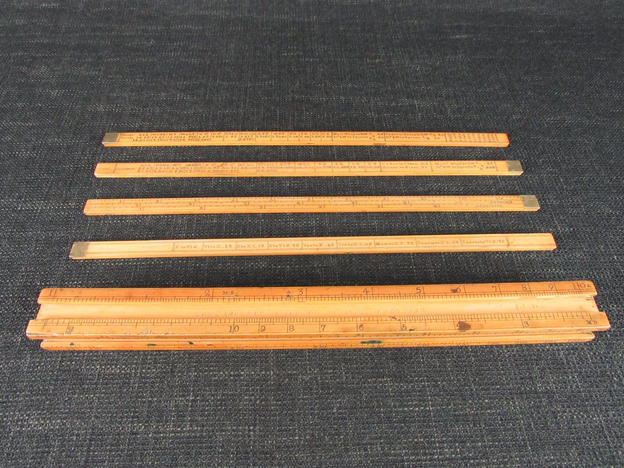 18th Century 4 Slide Gaugers' Rule by EDWARD ROBERTS