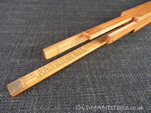 18th Century 4 Slide Gaugers' Rule by EDWARD ROBERTS