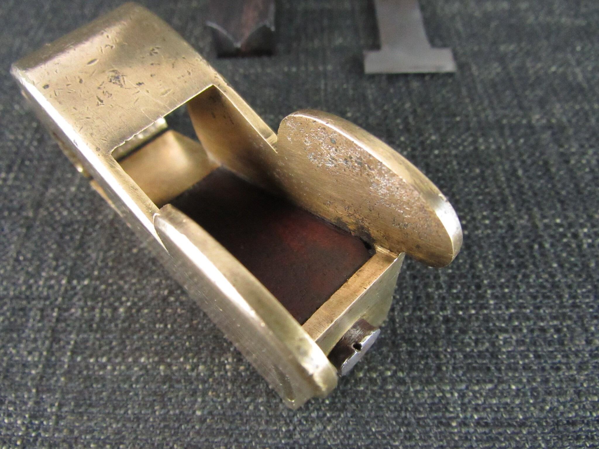 Brass or Gunmetal Bullnose Plane with Ebony Wedge