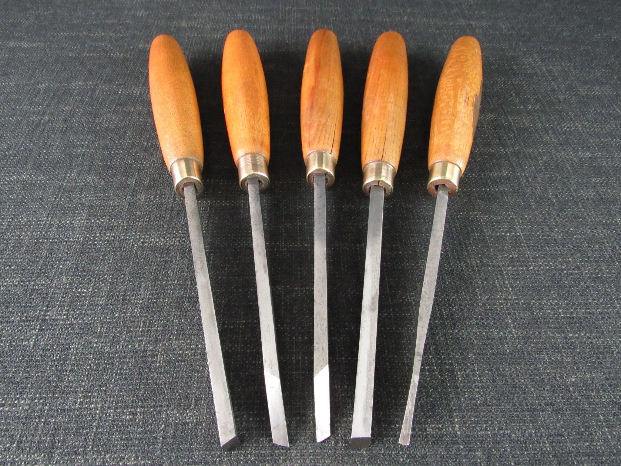 Set of 5 Small Turning Tools marked 372
