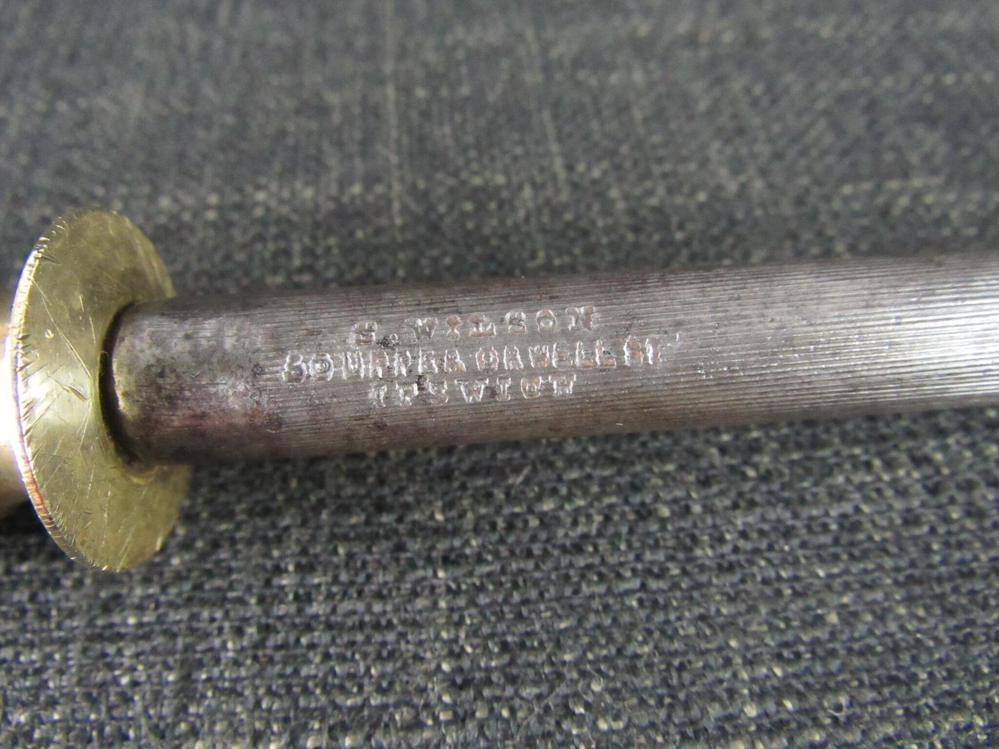 Vintage S WILSON Sharpening Steel with Rosewood Handle