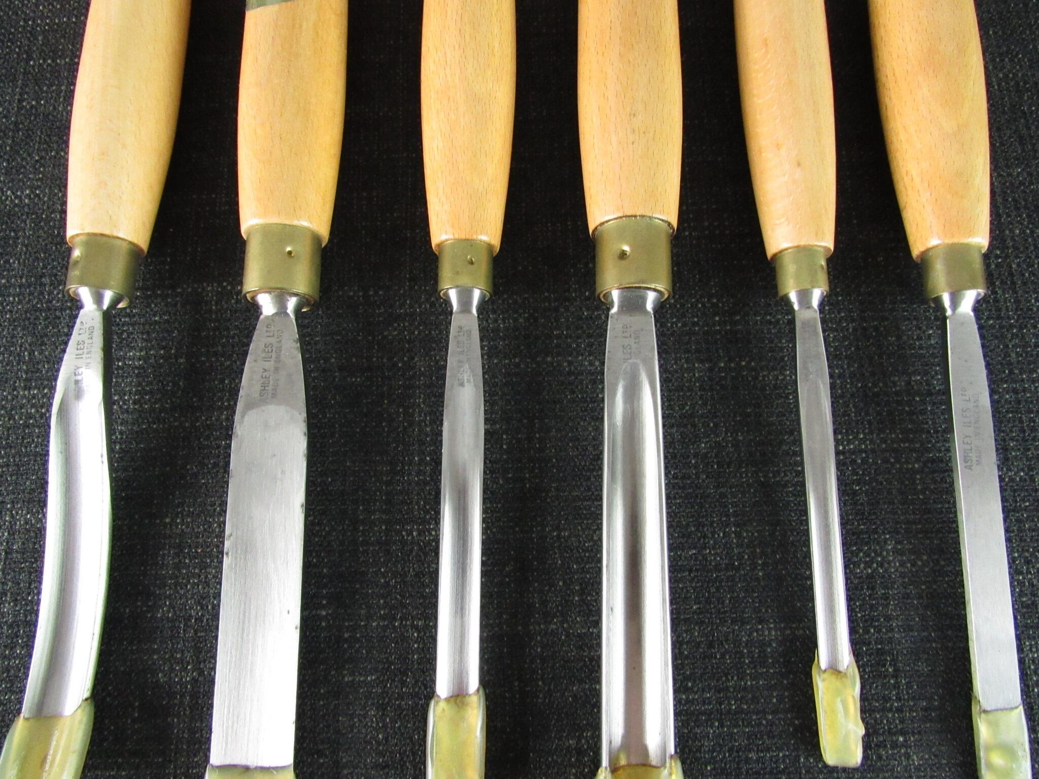ASHLEY ILES Supplementary Set 1 of 6 Carving Tools - Unused