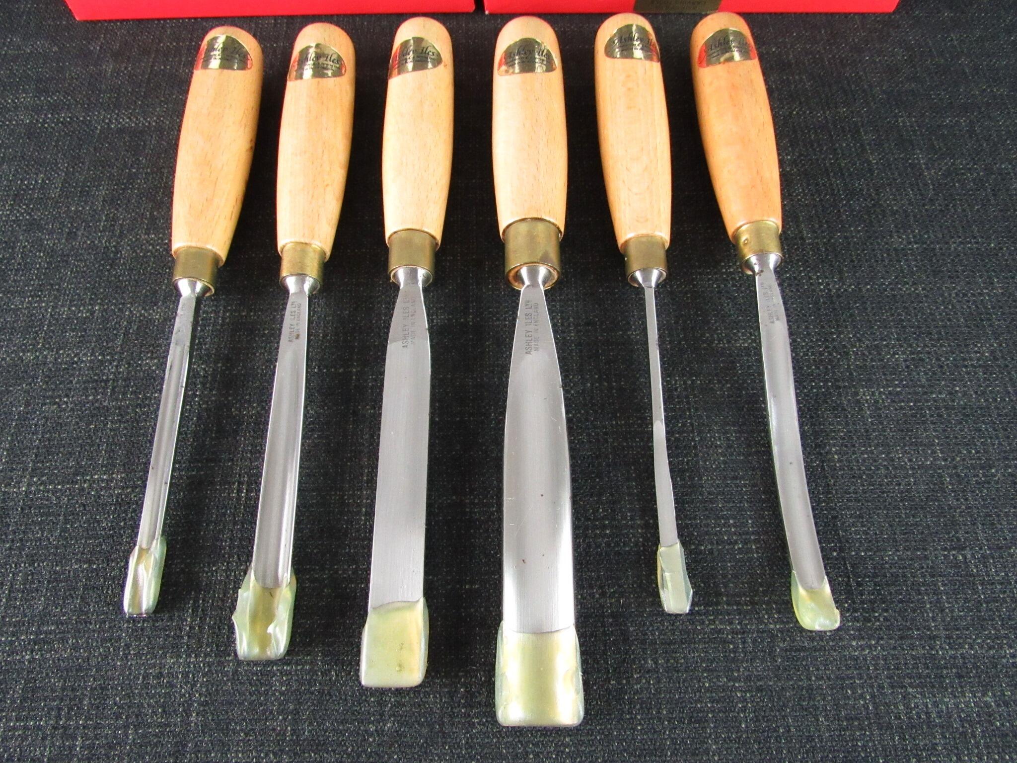 ASHLEY ILES Supplementary Set 3 of 6 Carving Tools - Unused