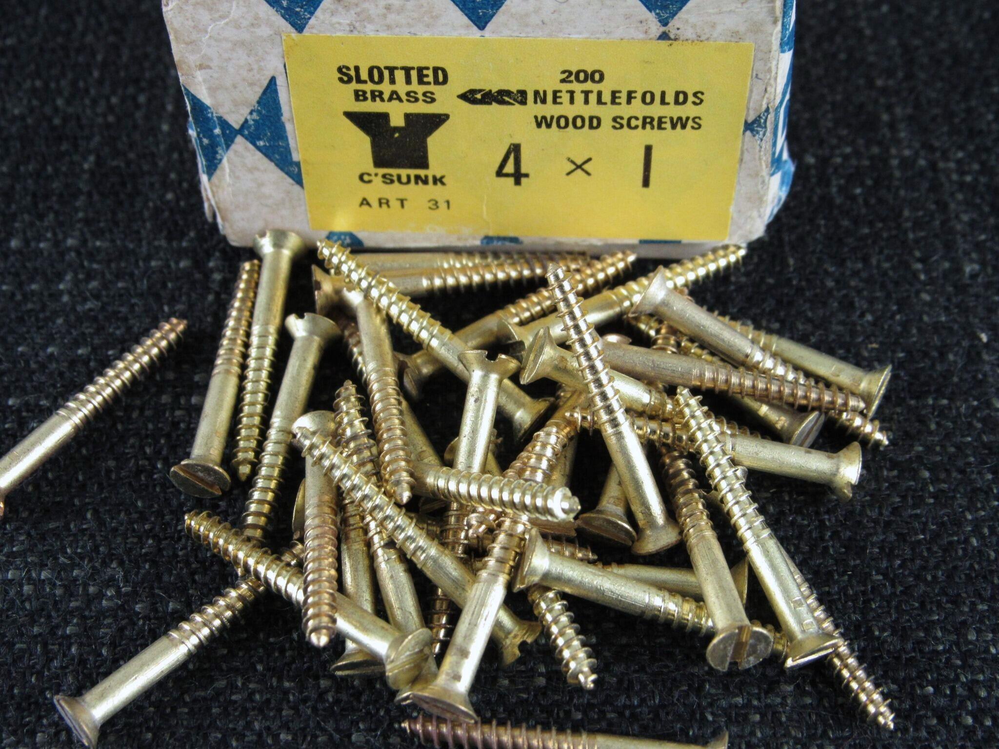 4 x 1 Brass CSK