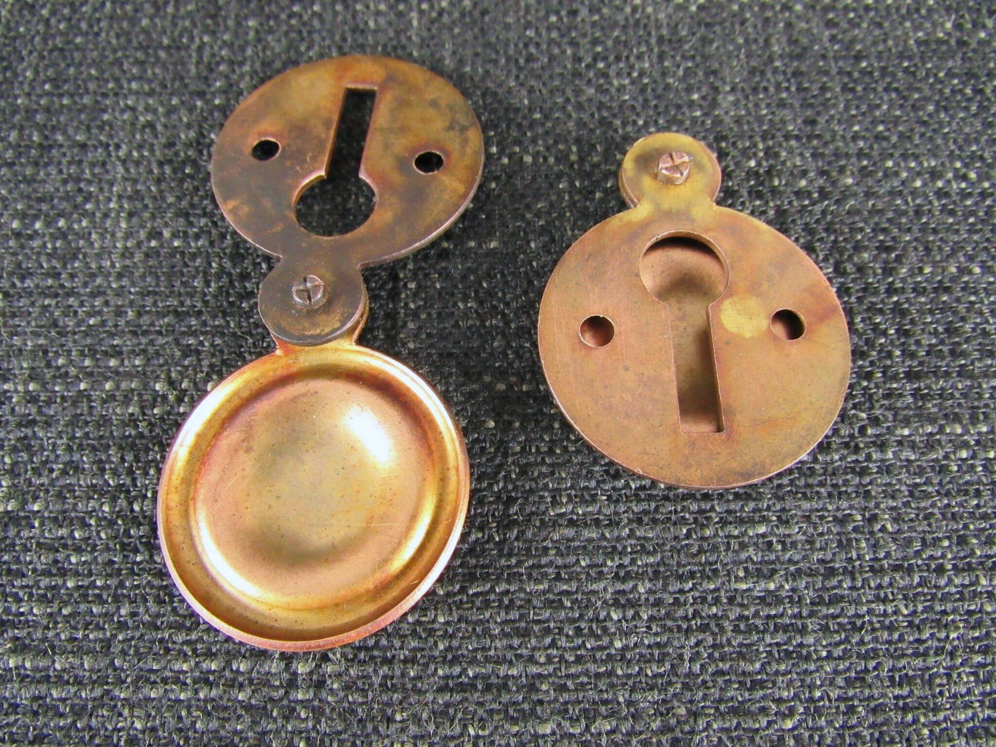 Pair of Vintage Keyhole Escutcheons