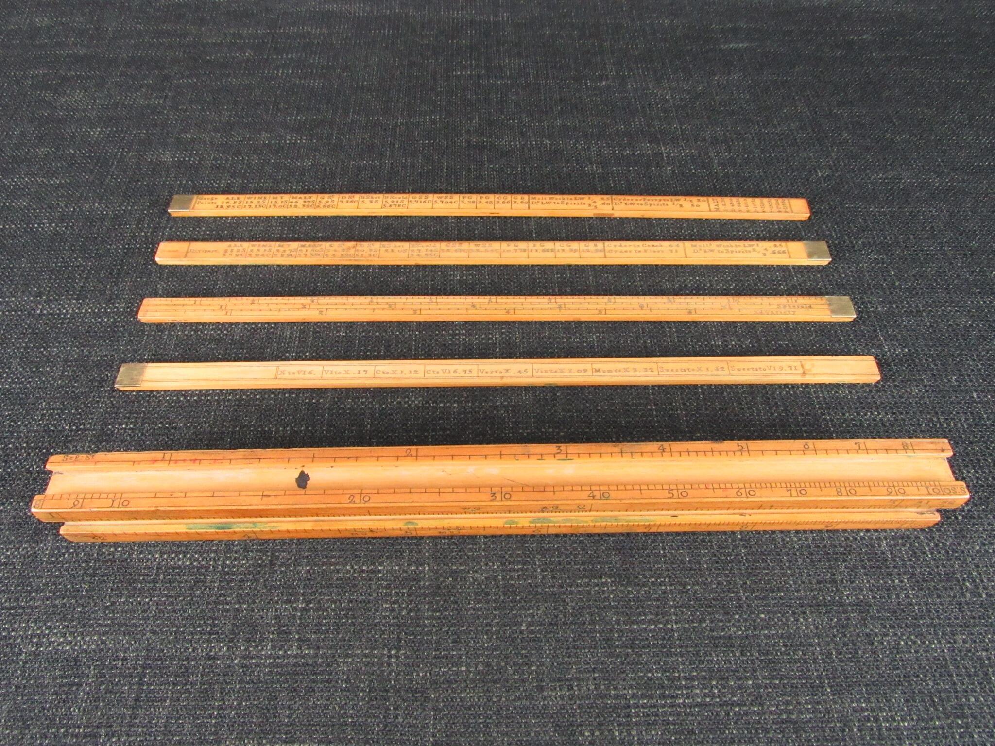 18th Century 4 Slide Gaugers' Rule by EDWARD ROBERTS
