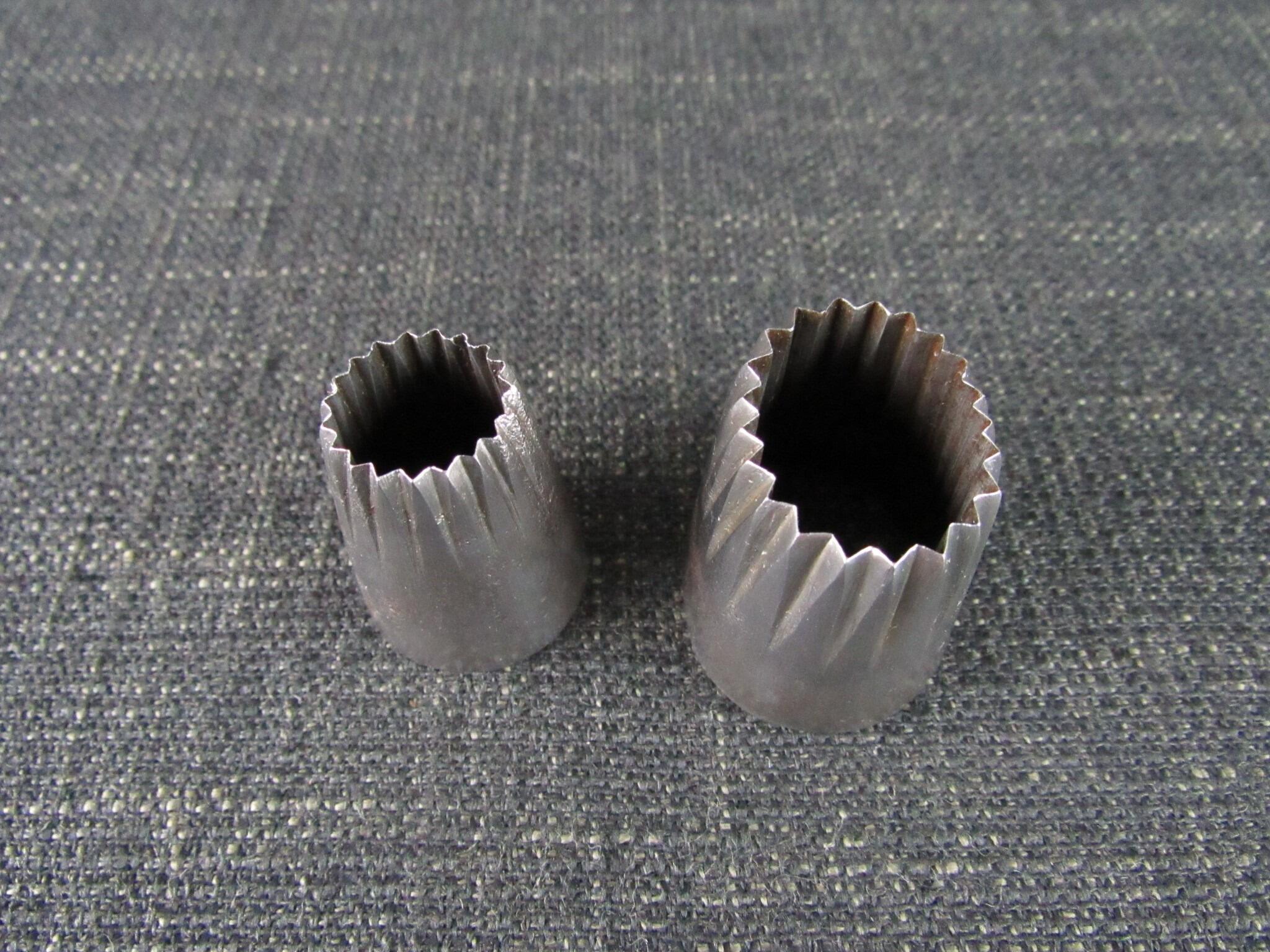 2 Vintage Leather Cutting Dies or Punches - Rosettes
