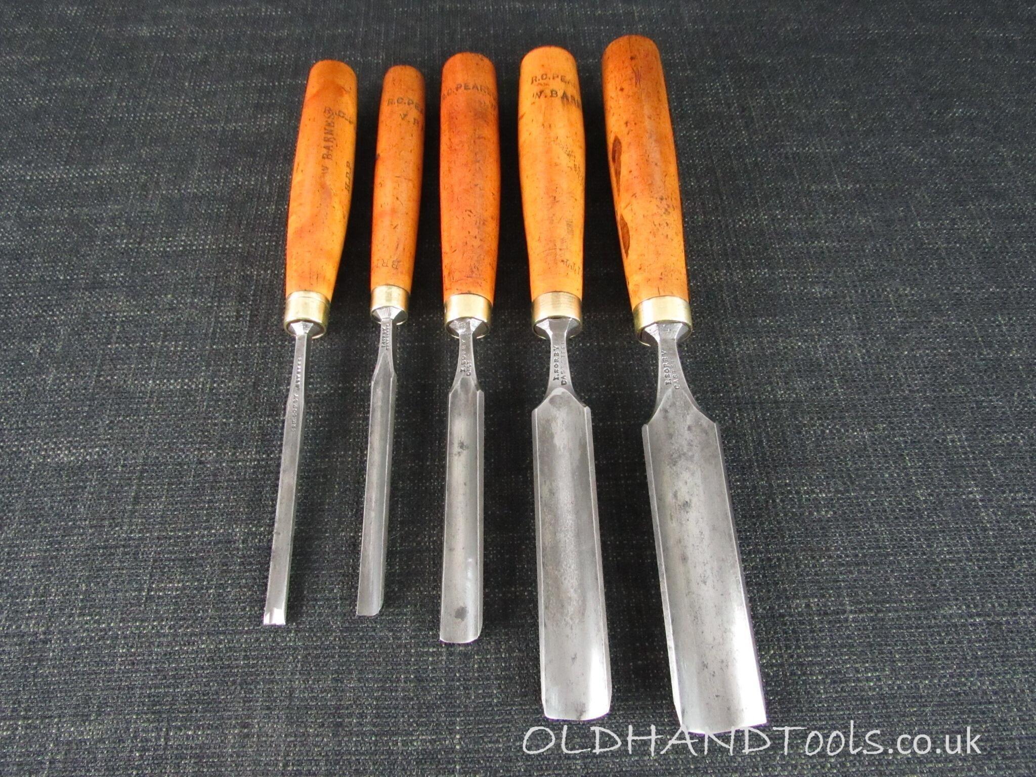 Graduated Set of 5 SORBY Firmer Gouges