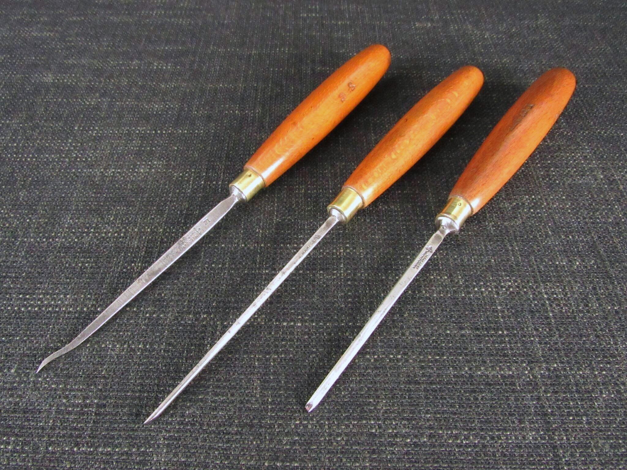 3 Slim MARPLES Carving Tools