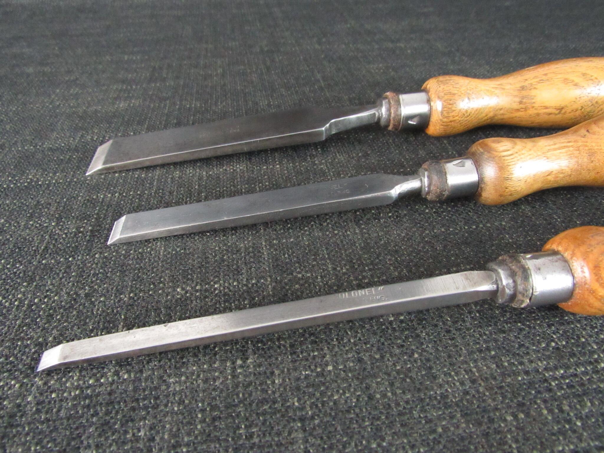 Set of 3 COLONEL Registered Firmer Chisels