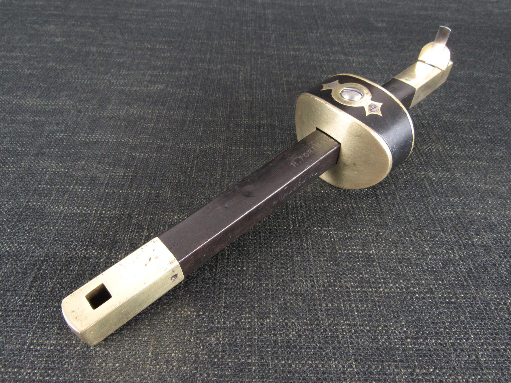 D FLATHER Double Ended Ebony Cutting or Slitting Gauge for Curved & Straight Work