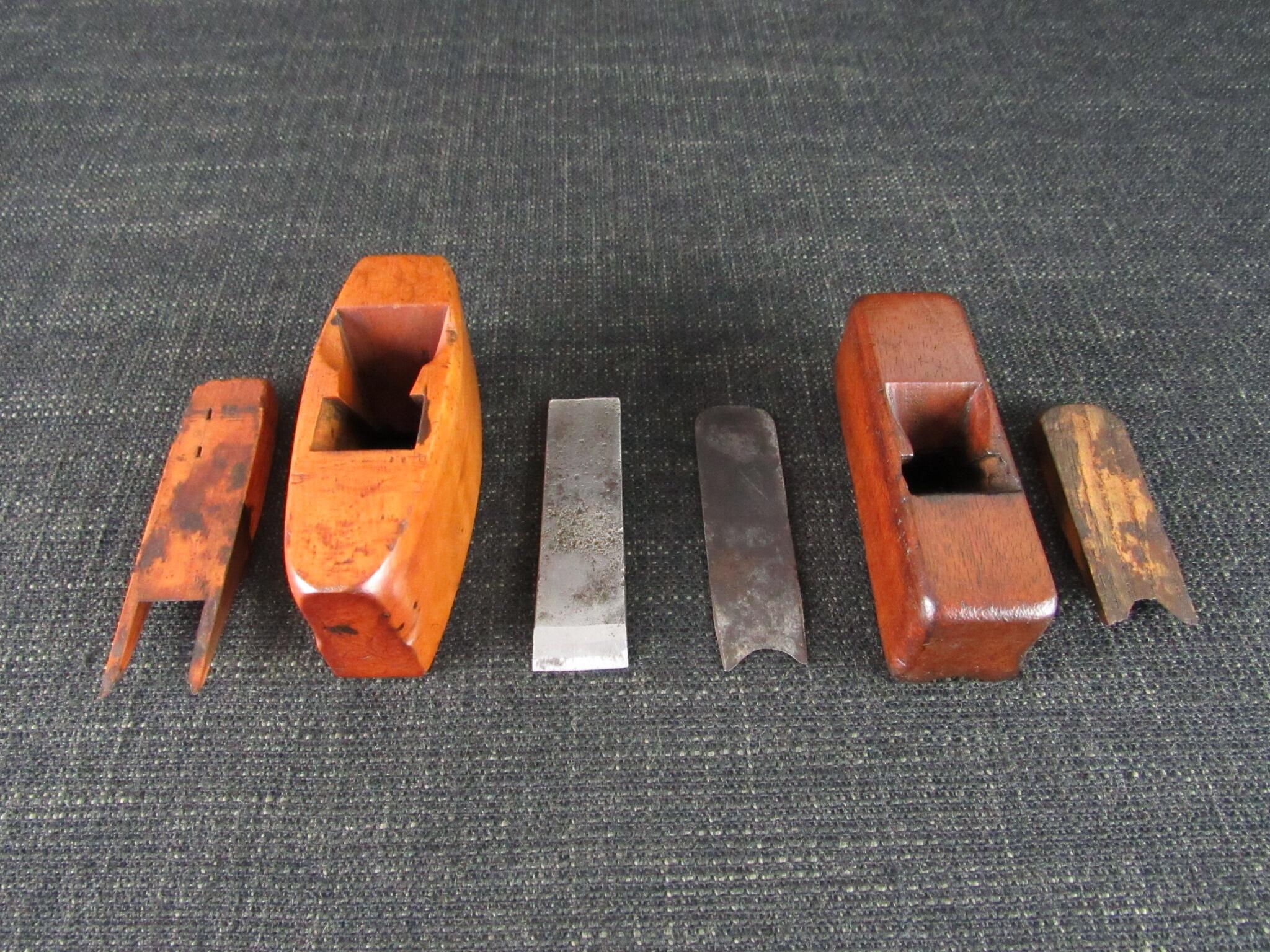 Miniature Boxwood Thumb Smoothing Plane & Another