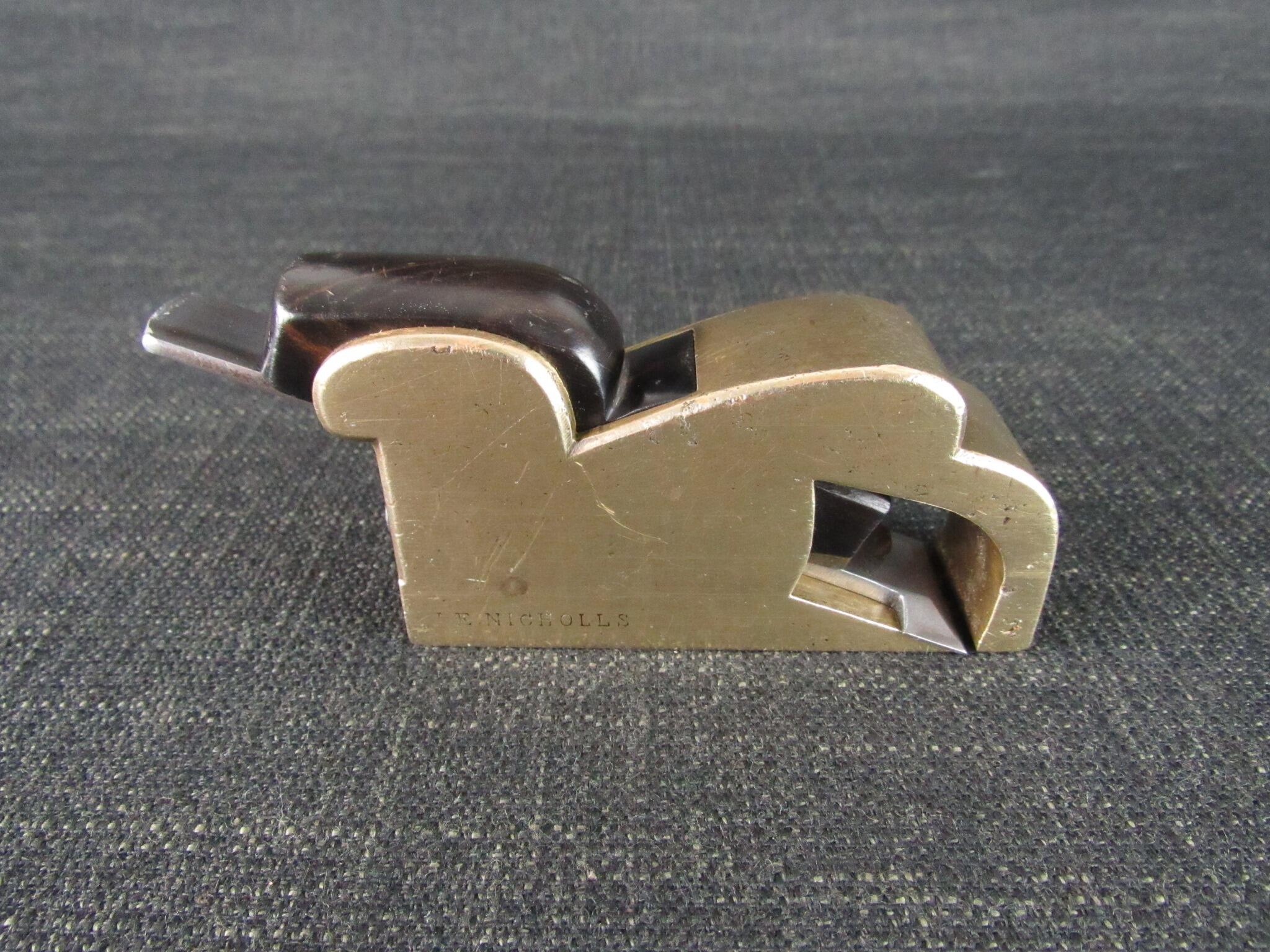 Brass or Gunmetal Bullnose Plane with Ebony Wedge