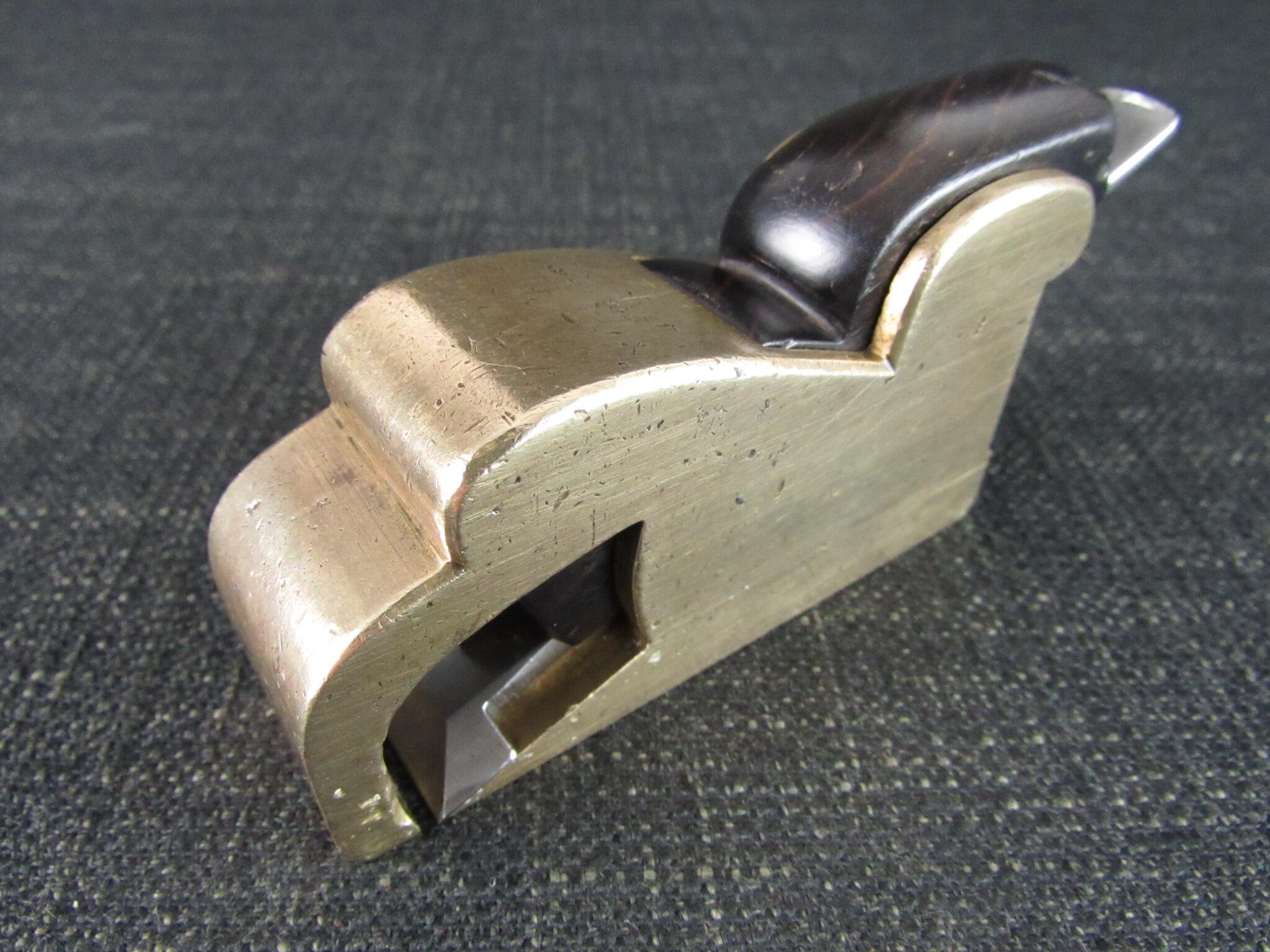 Brass or Gunmetal Bullnose Plane with Ebony Wedge