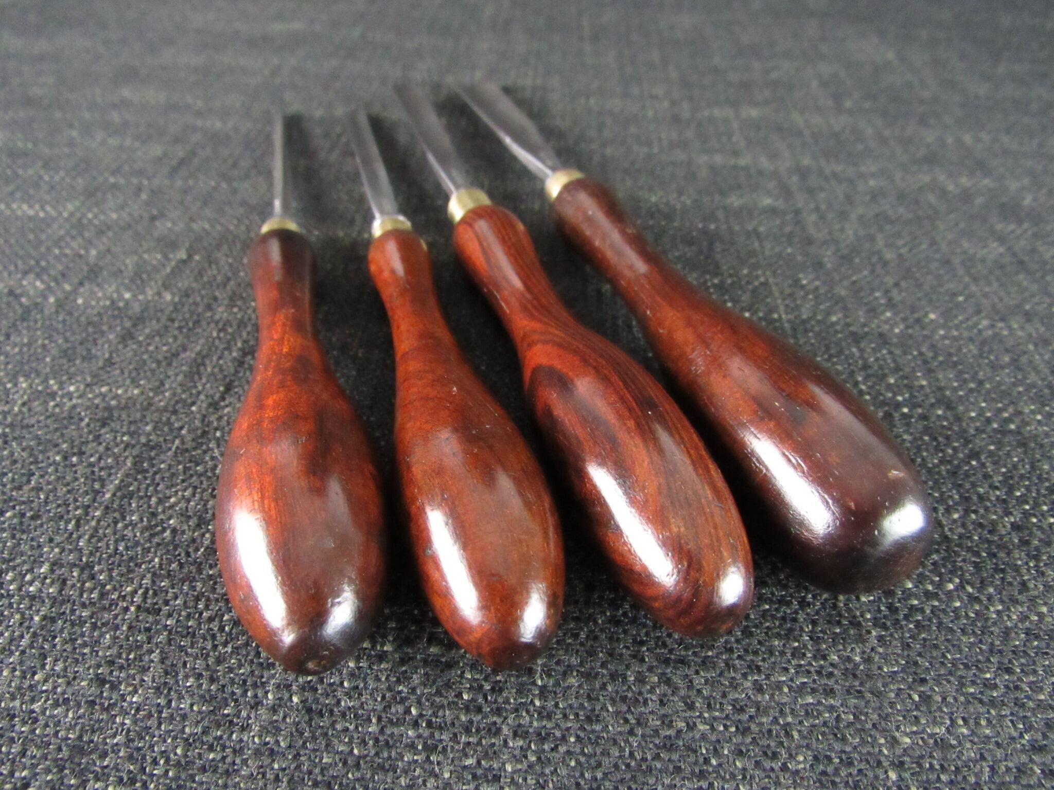 4 Carving Tools with Rosewood Handles by FENN