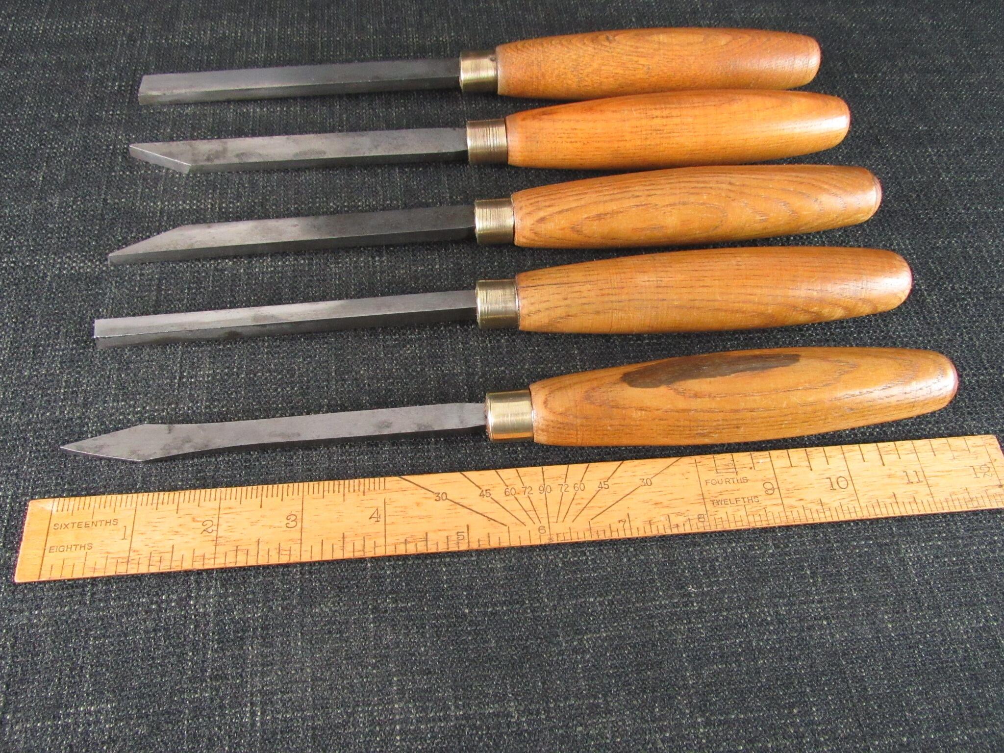 Set of 5 Small Turning Tools marked 372
