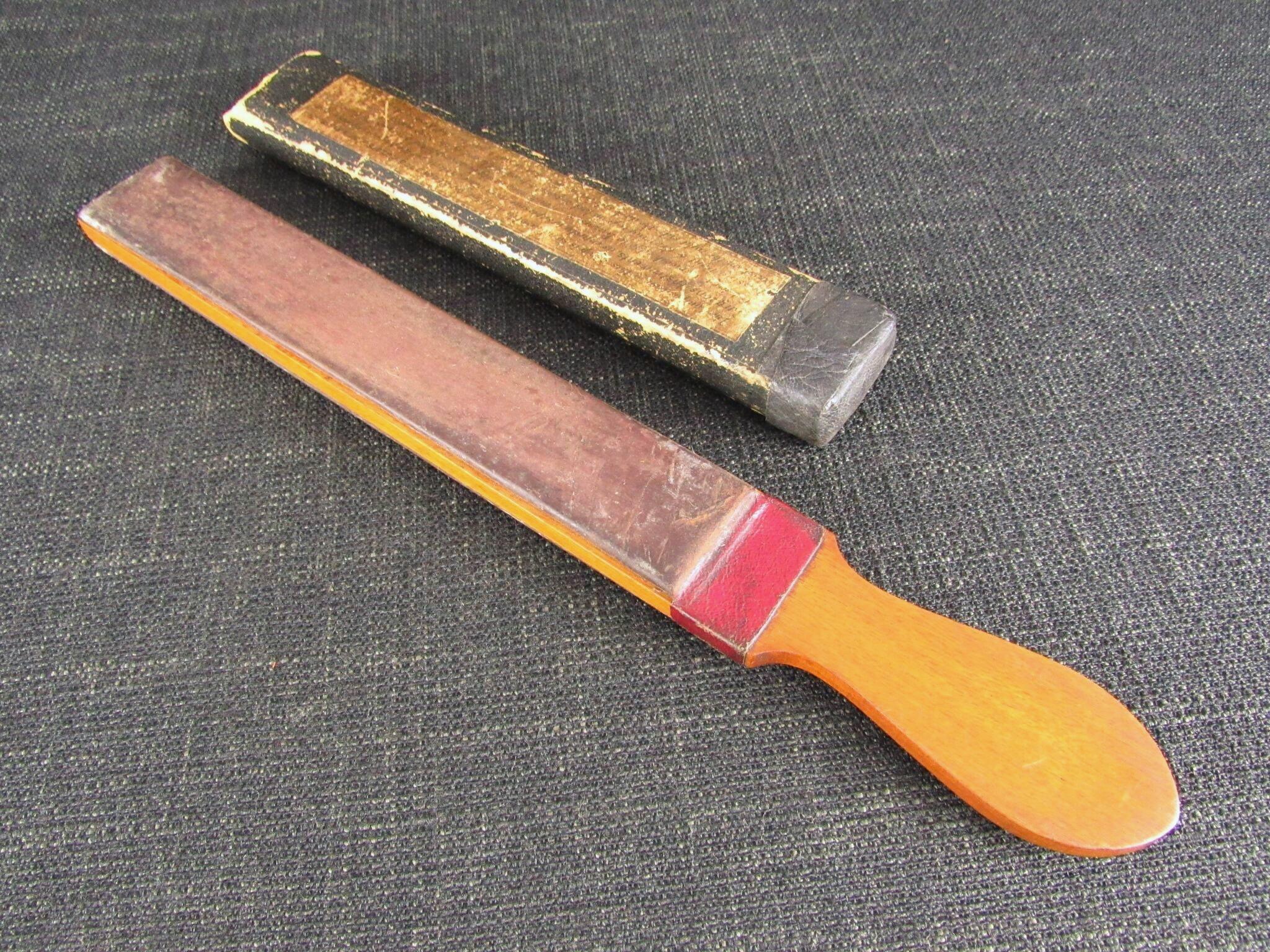 The Cushion Convex Strop - Razor Strop on Wooden Paddle