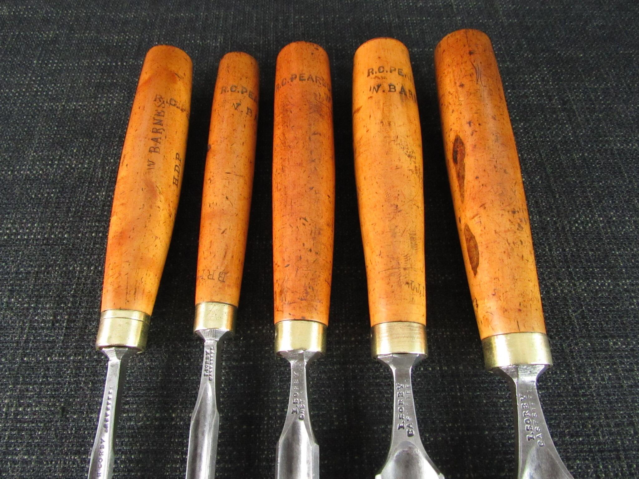 Graduated Set of 5 SORBY Firmer Gouges
