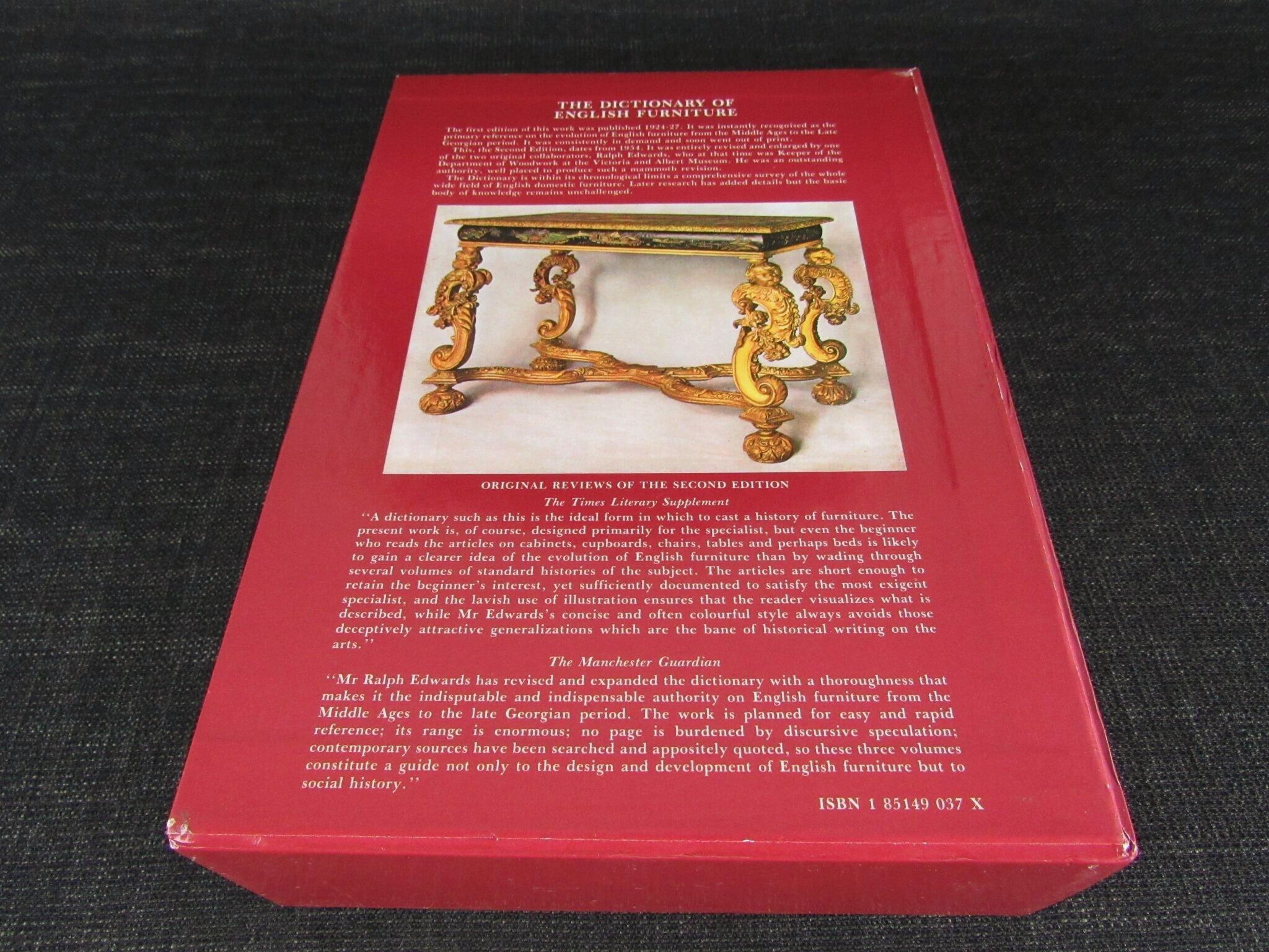 The Dictionary of English Furniture - Ralf Edwards- 3 Volume Set - ISBN 1 85149 037 X