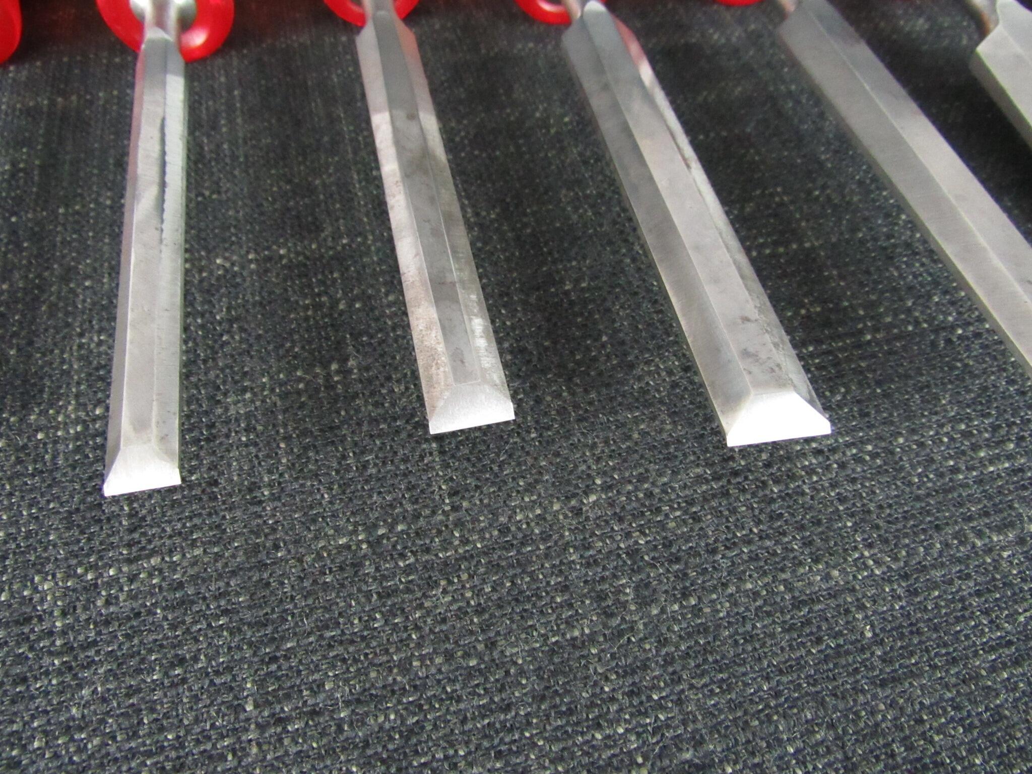 Graduated Set of 10 MARPLES Splitproof Bevel Edge Chisels