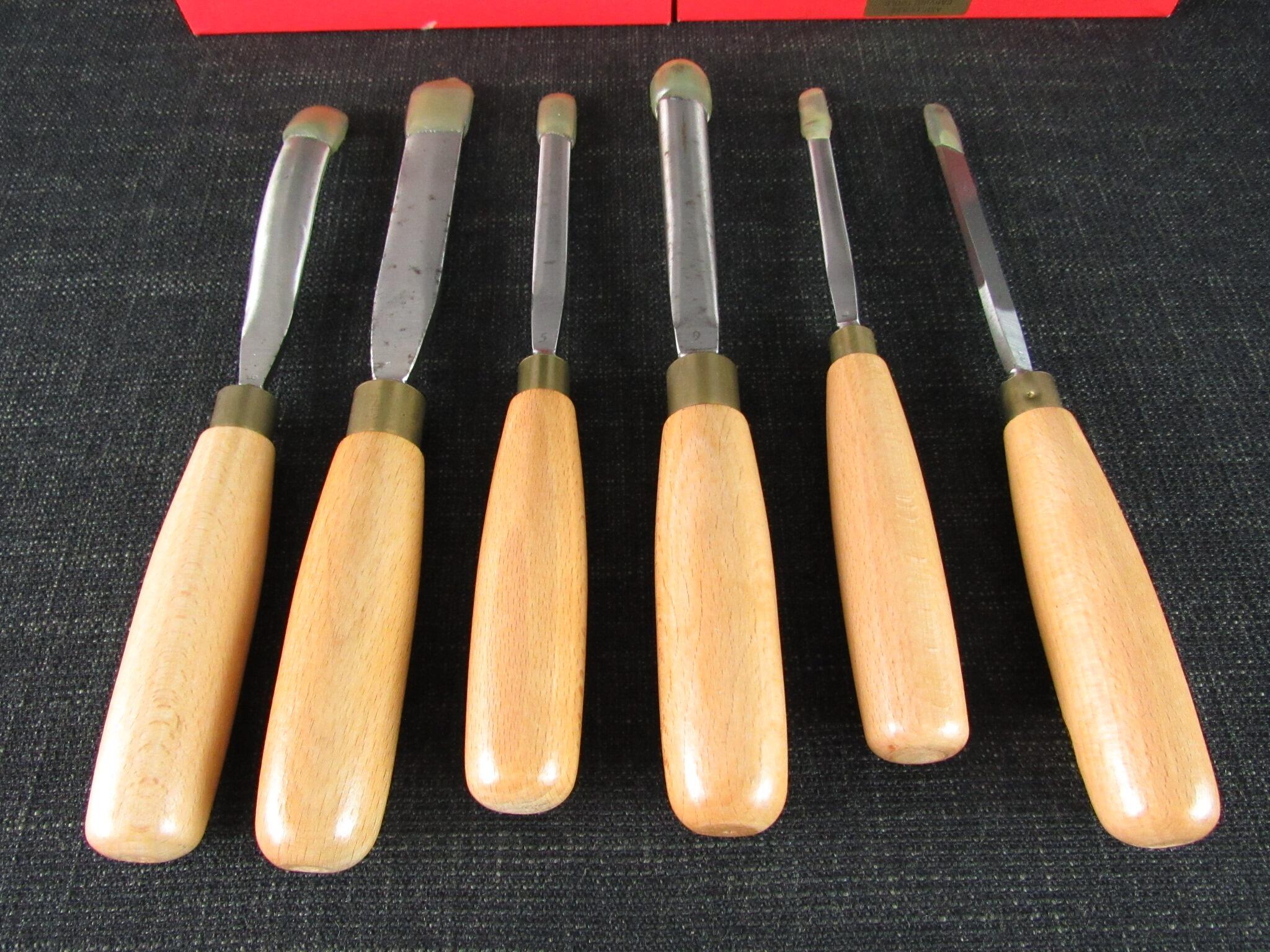 ASHLEY ILES Supplementary Set 1 of 6 Carving Tools - Unused