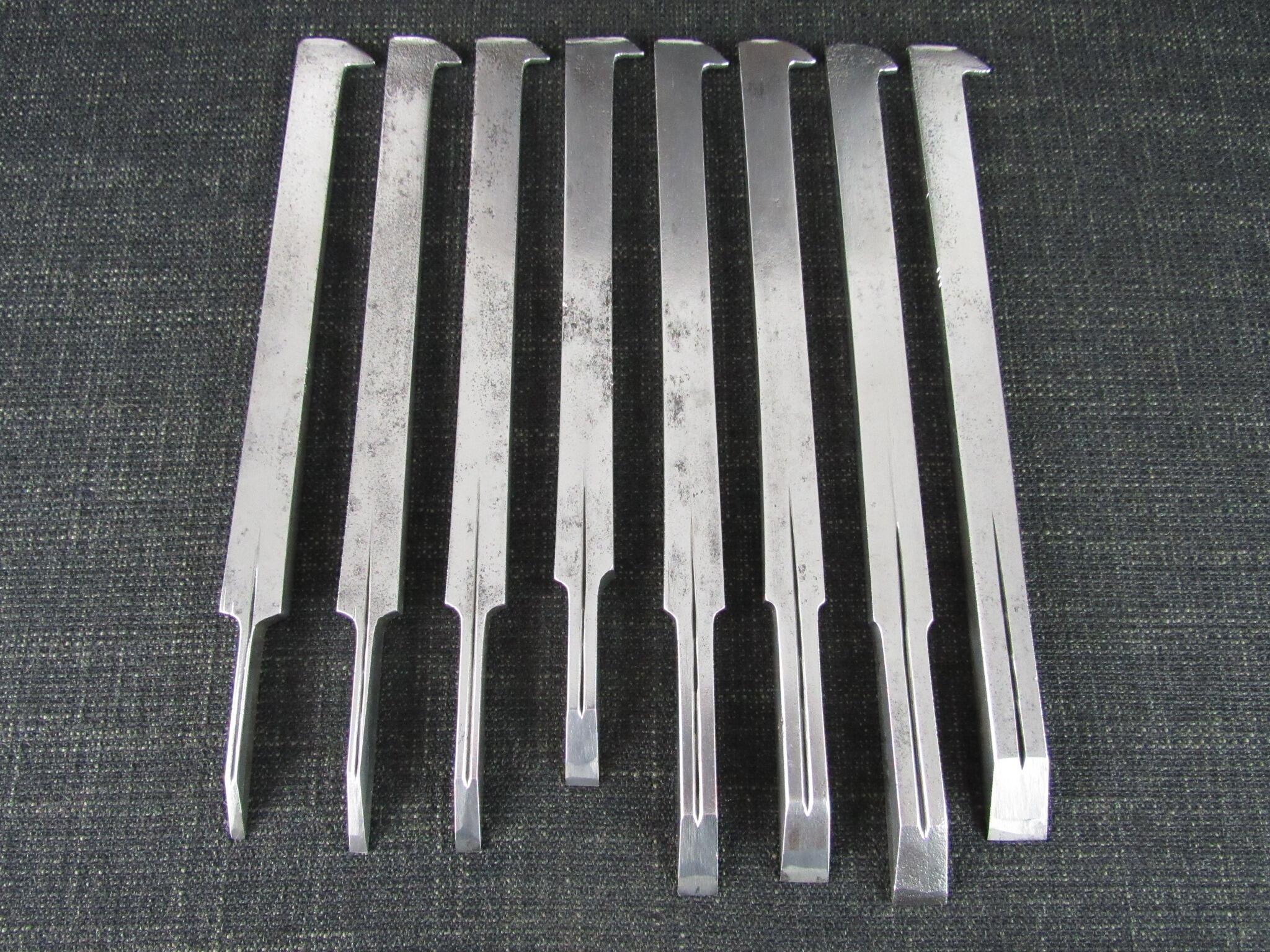 Set of 8 IBBOTSON Plough Plane Irons
