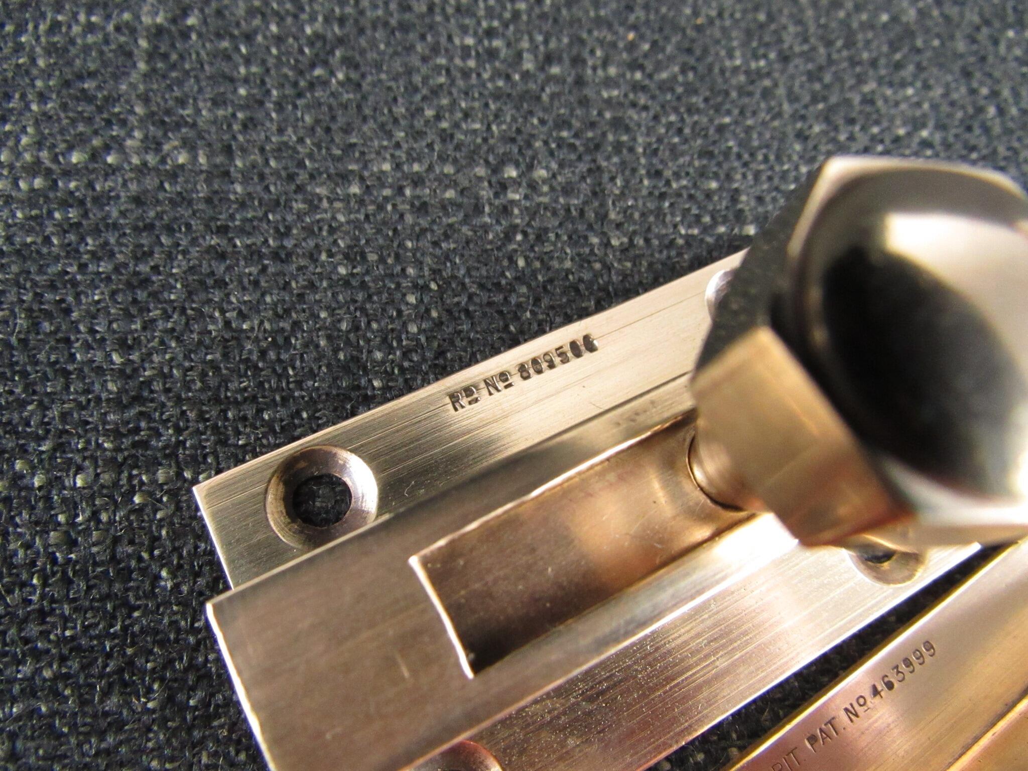 Vintage Patent Brass Indicator Bolt