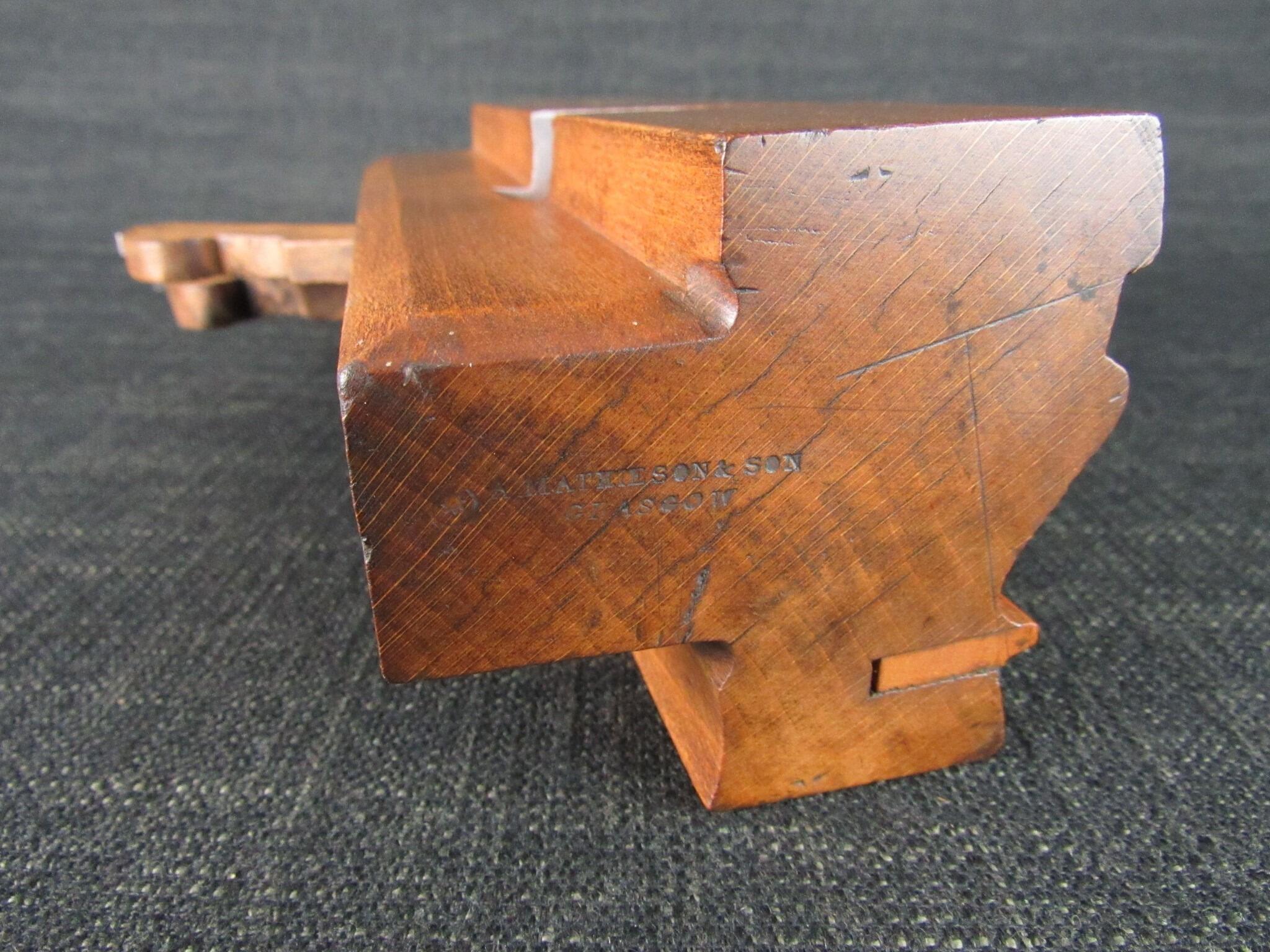 Wide MATHIESON Twin Iron Moulding Plane - Grecian Ogee